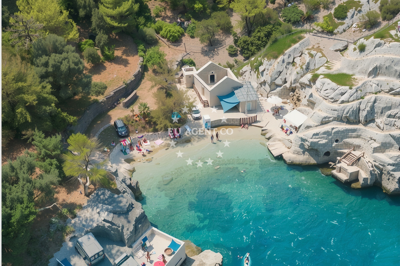 Additional view of Stiniva buoy field in Jetty in Stari Grad on the island Hvar, Central Dalmatia, Croatia photo 9