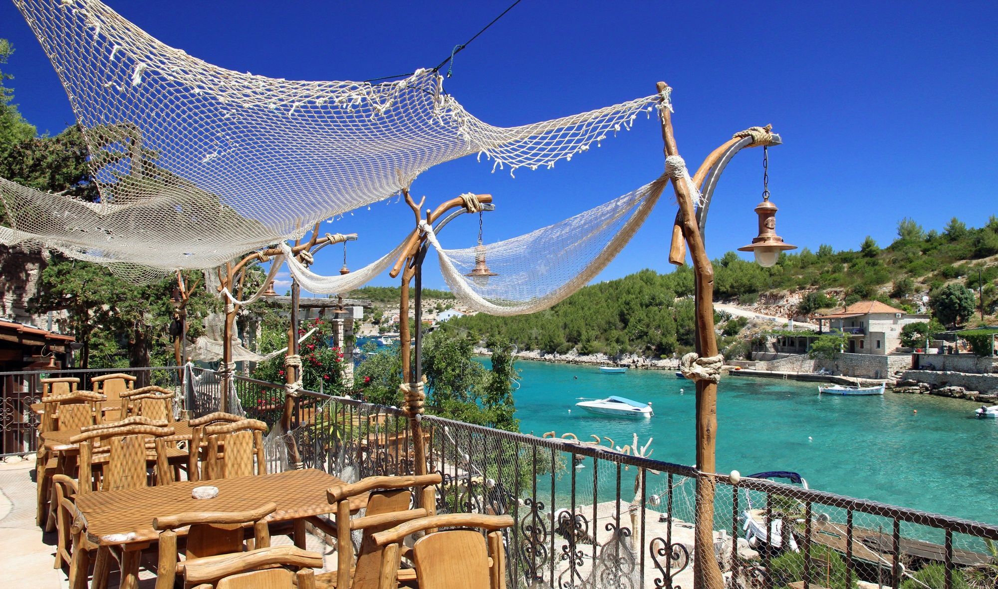 Historic Konoba Arsenol restaurant located in Pribinja Bay, Vira, Hvar