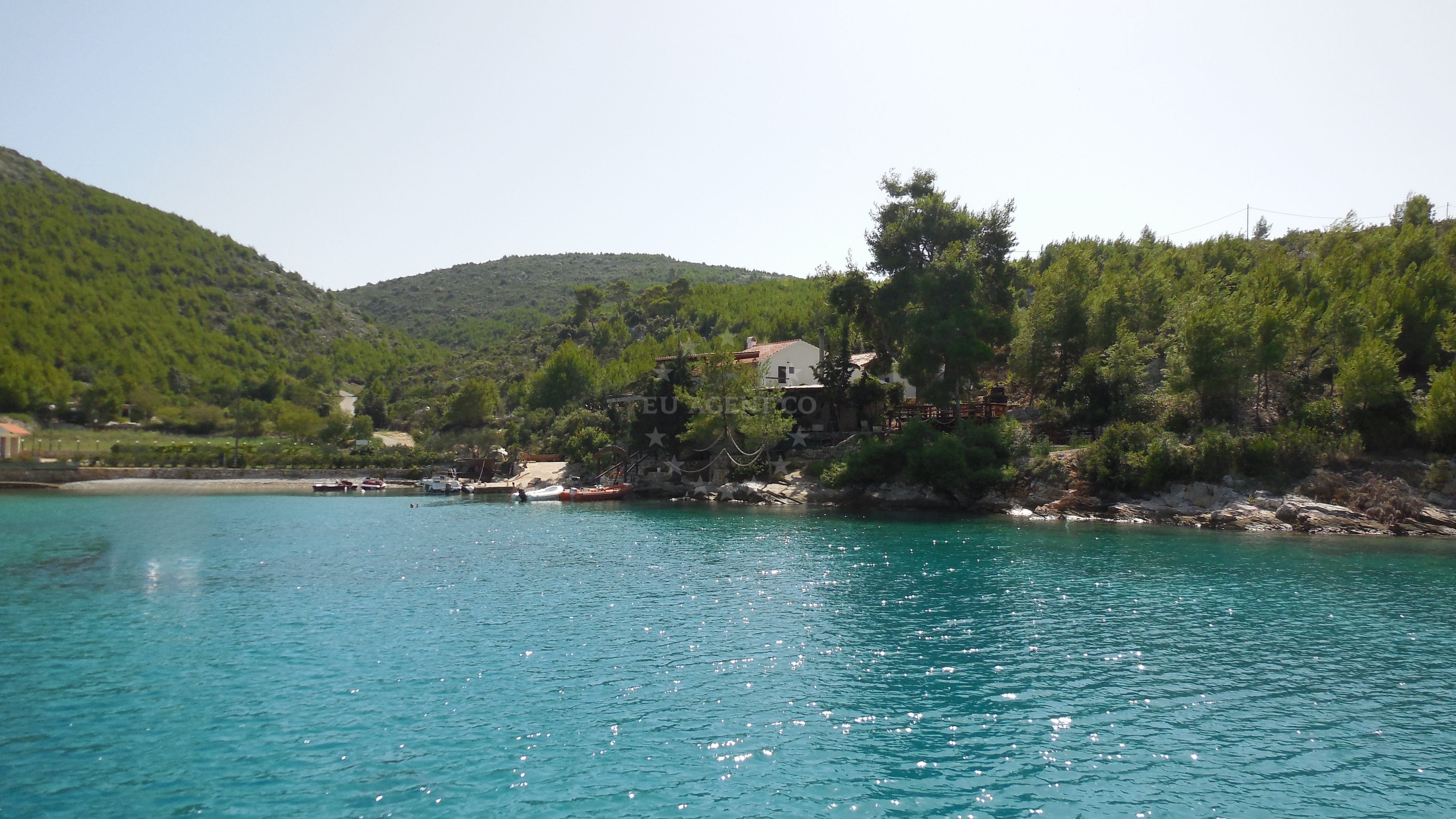 View of Pribinja Bay from Konoba Arsenol Buoy Field, Vira, Hvar