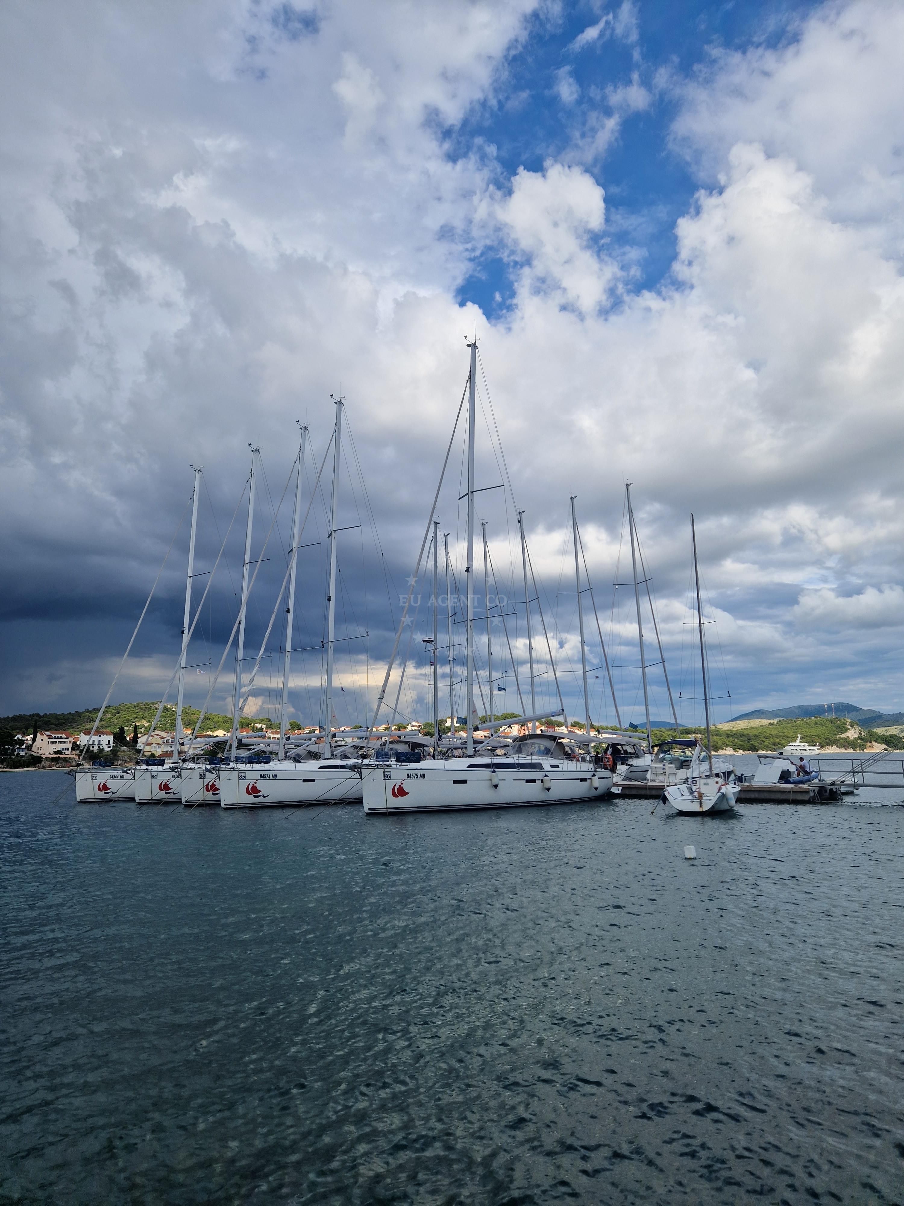 View of Hotel Spongiola Jetty and the adjacent hotel restaurant in Krapanj
