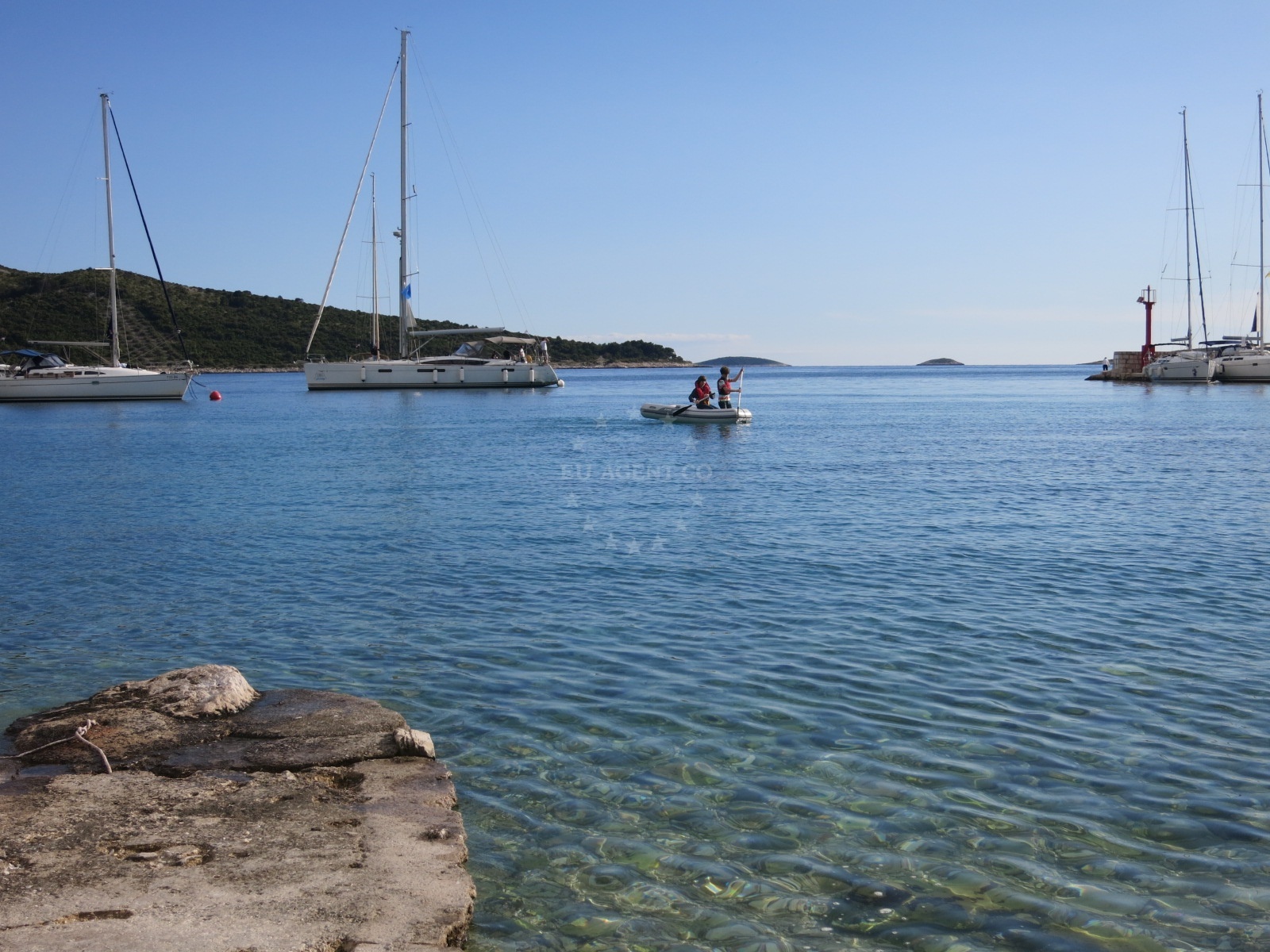Nautical buoy field near Primošten, Croatia