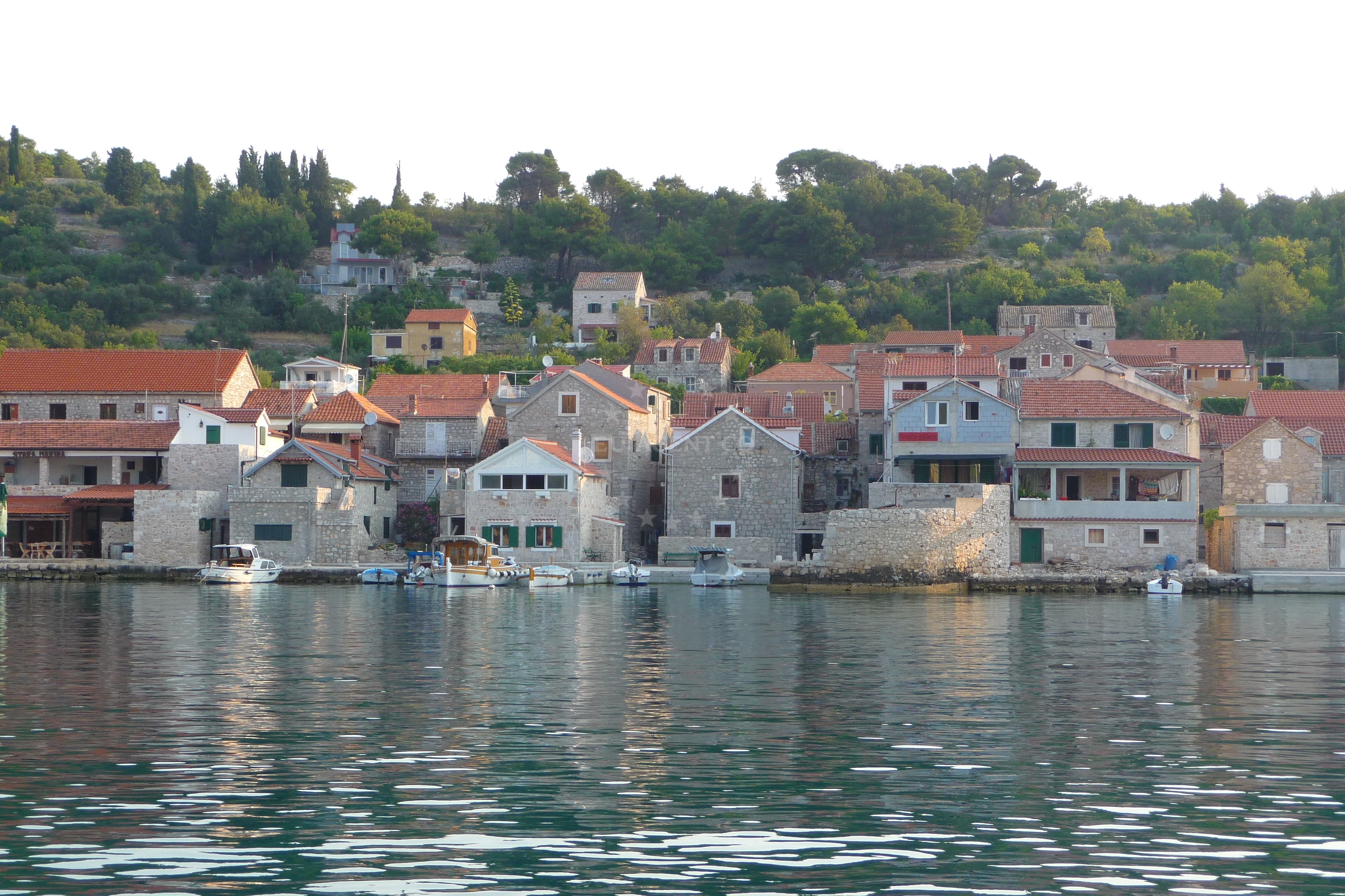 Close-up of mooring buoys in Prvić