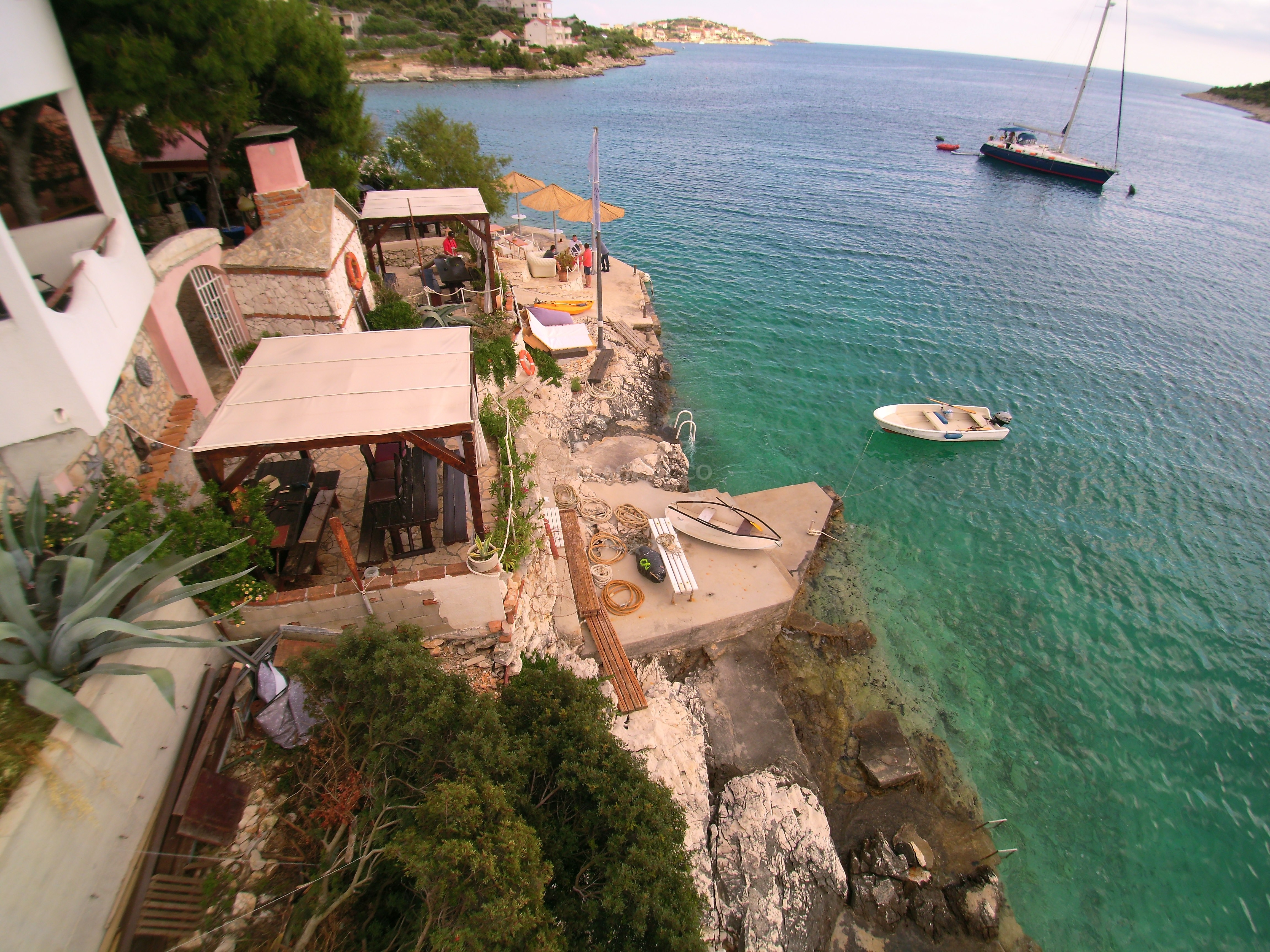 View of Sevid Beach from Konoba Lanterna Quay