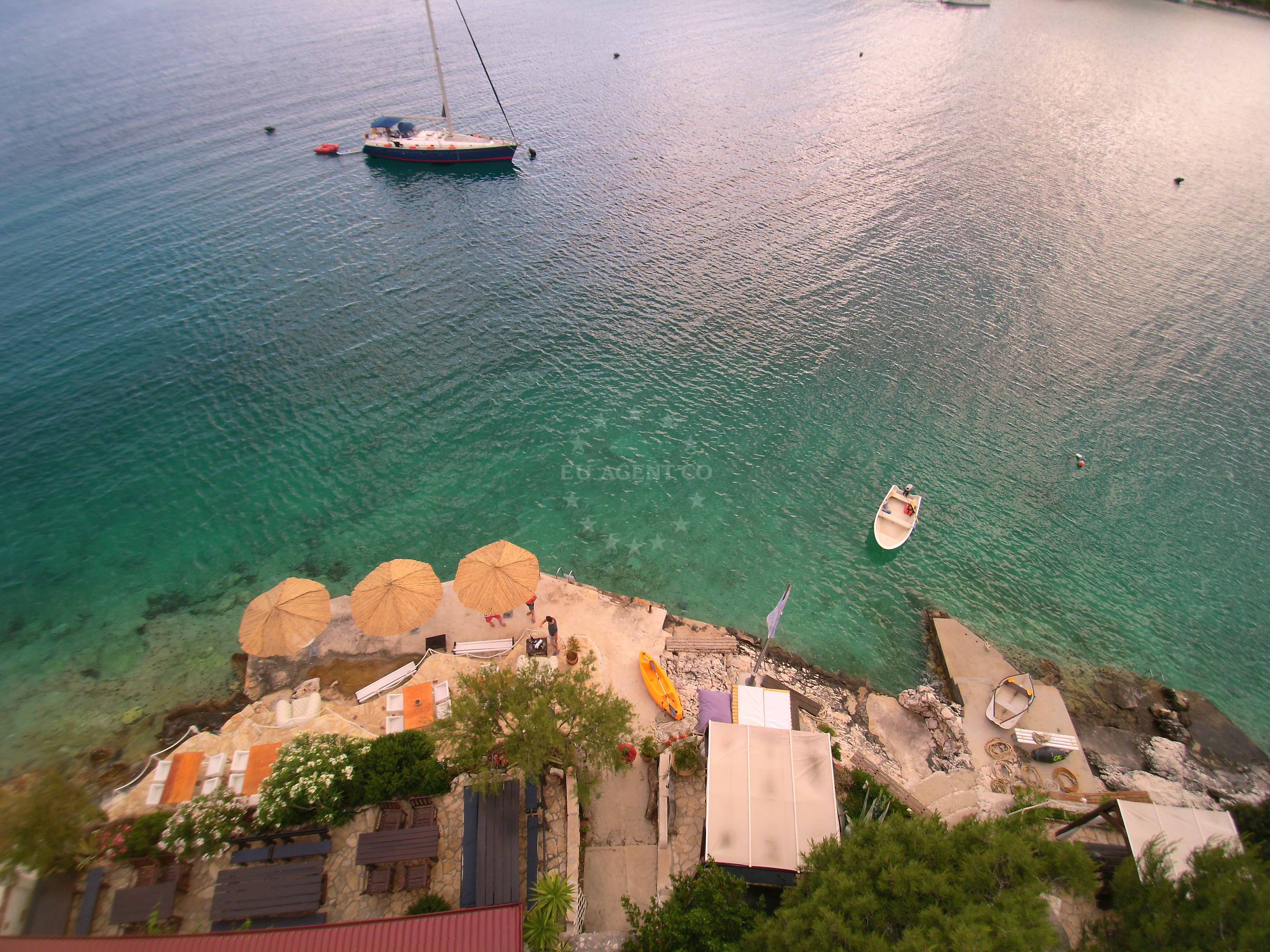 Marina Frapa in the distance from Sevid Buoy Field, Croatia