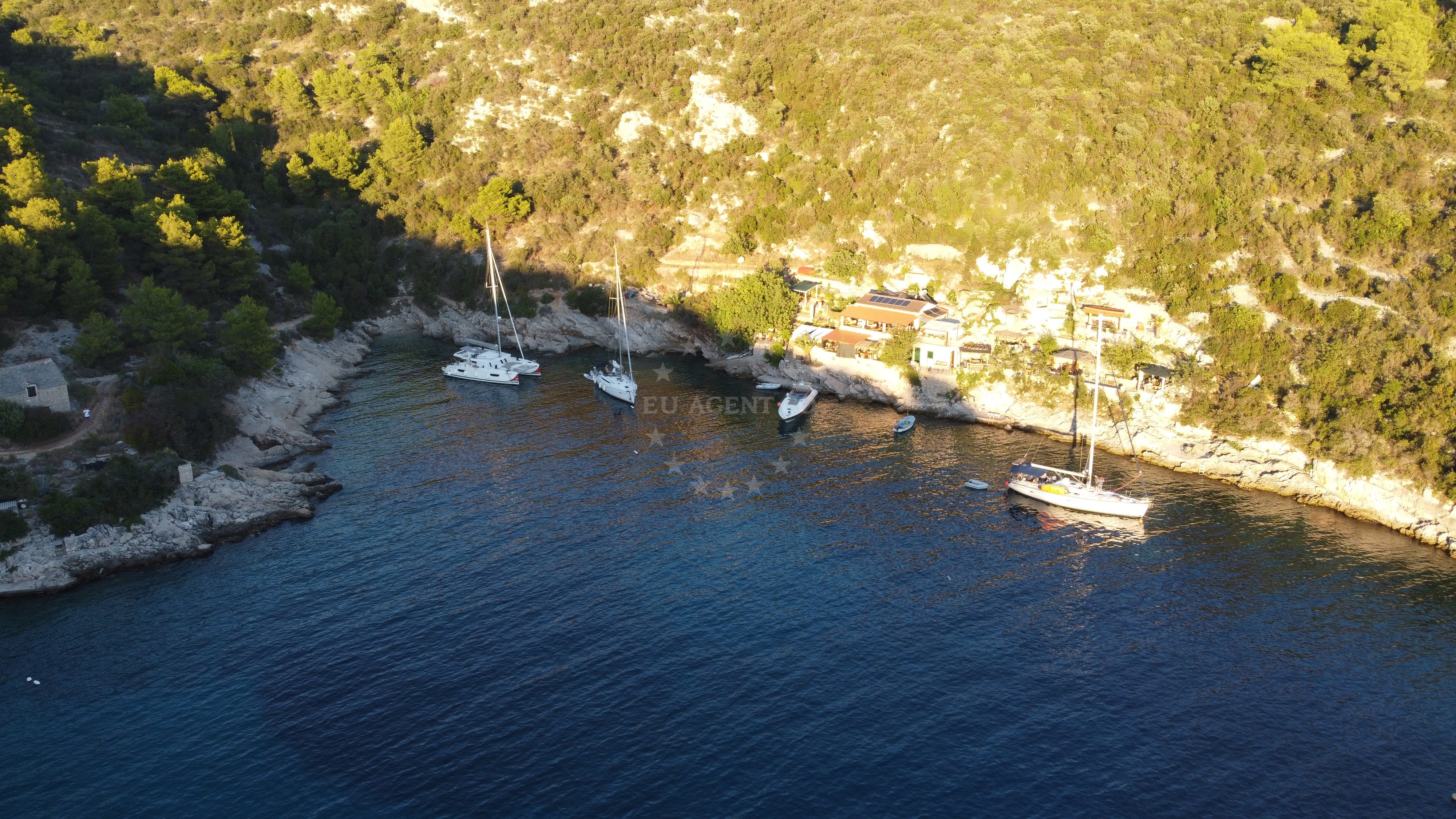 Scenic view of the buoys near the Lonely Paradise Restaurant