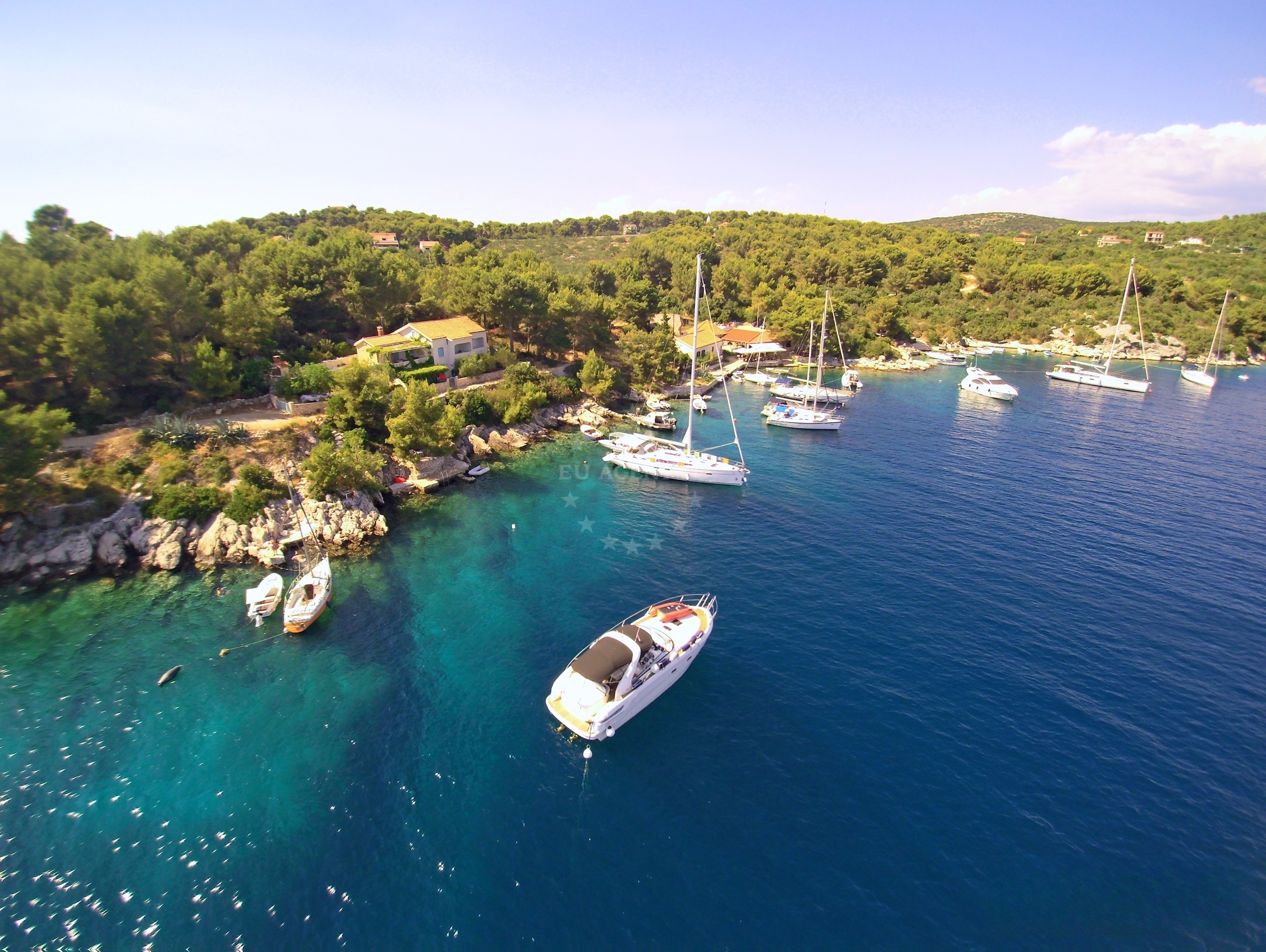 Additional view of Konoba Sesula mooring buoy field in Buoy field in Maslinica on the island Šolta, Central Dalmatia, Croatia photo 10