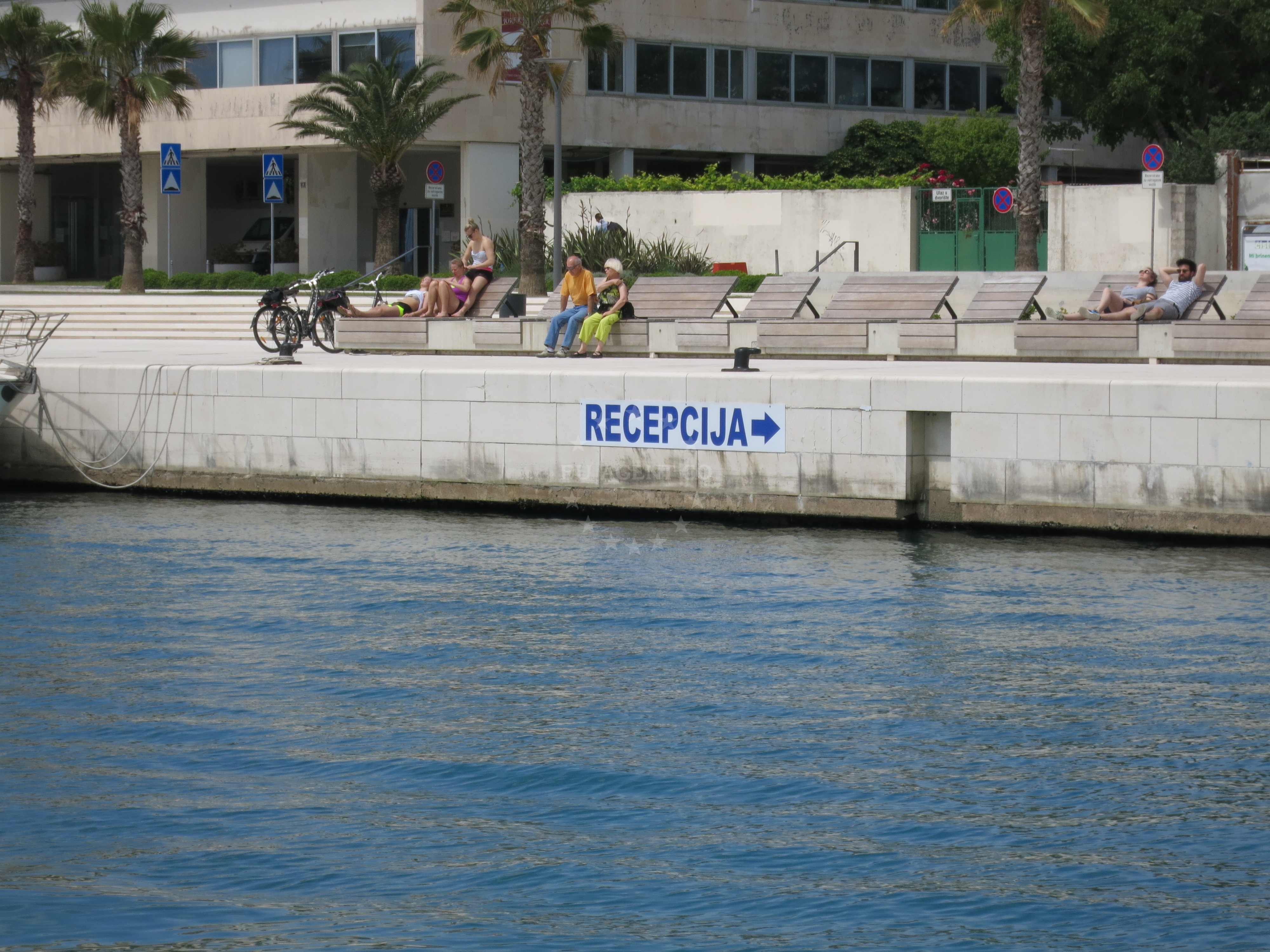 Quay section adjacent to Nava Marina with private mooring facilities