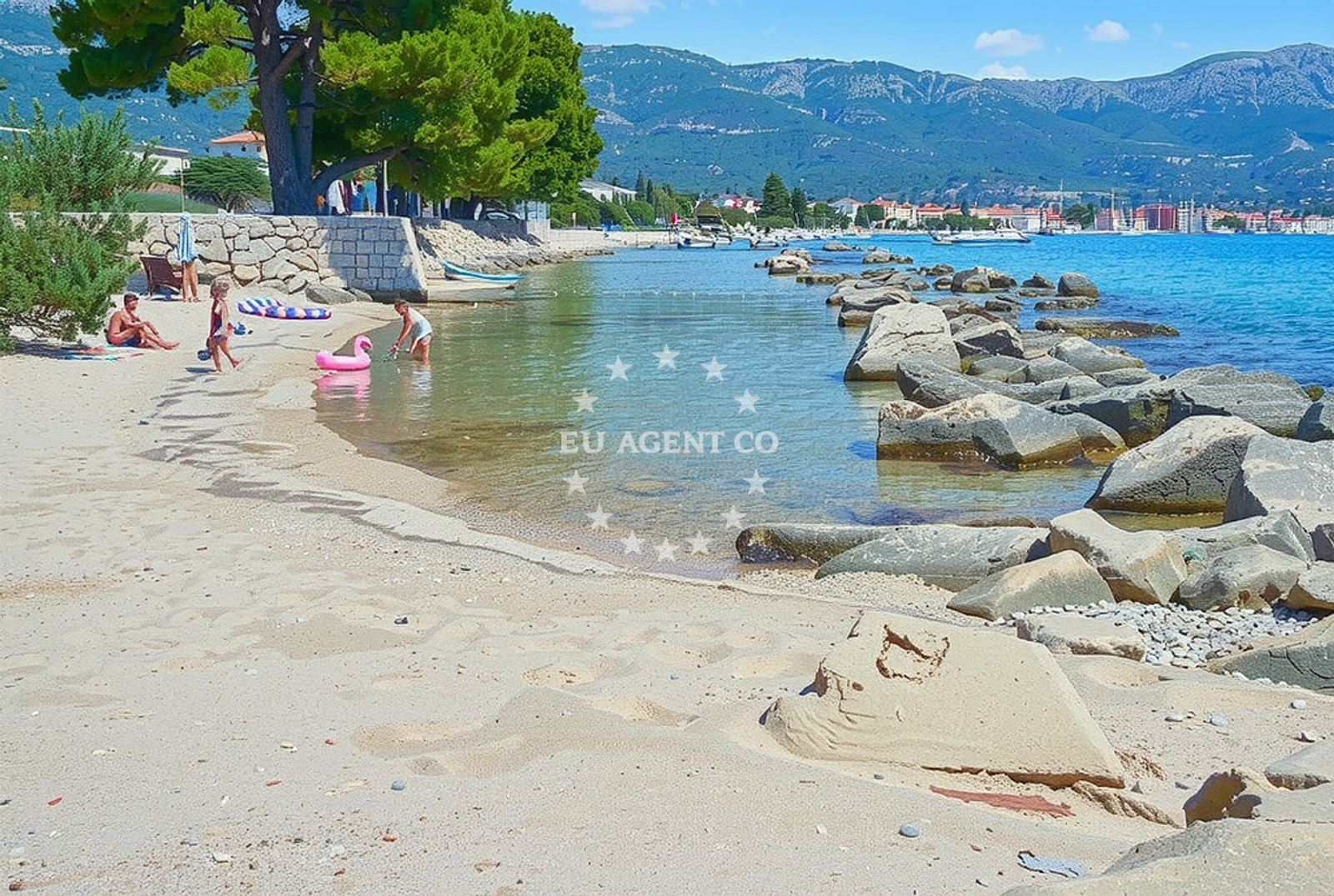 Stari Resnik Beach near Resnik Jetty in Split, Croatia