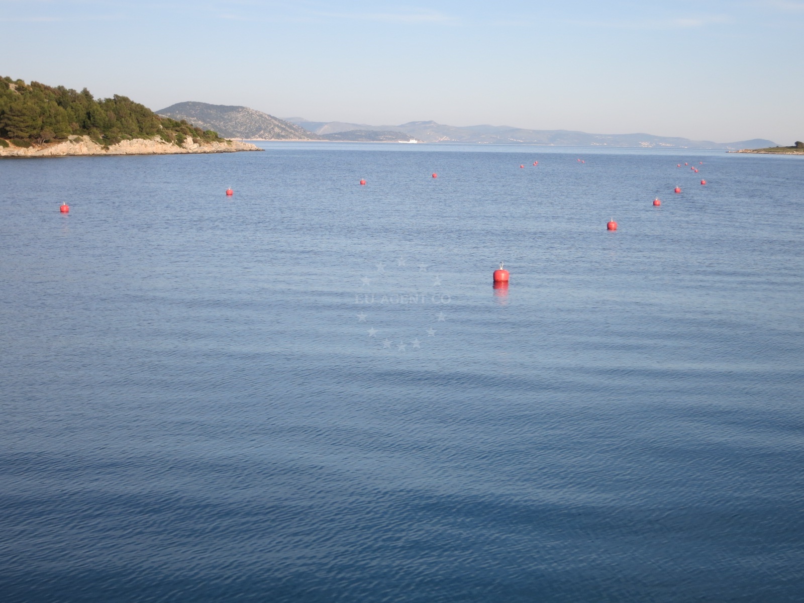 Buoy field on Tijat Island, Central Dalmatia, Croatia