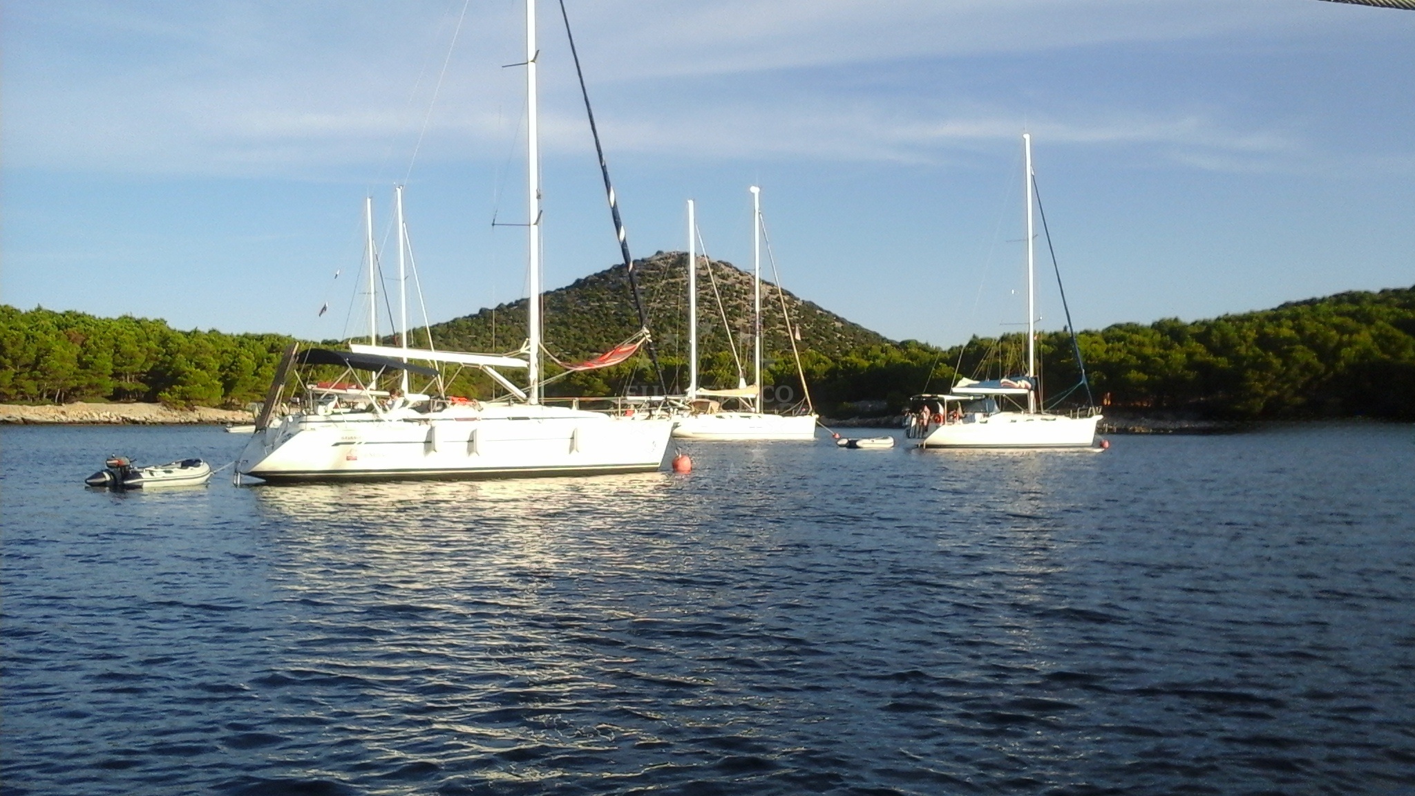 Nautical view of buoy field with surrounding waters, Tijat Island