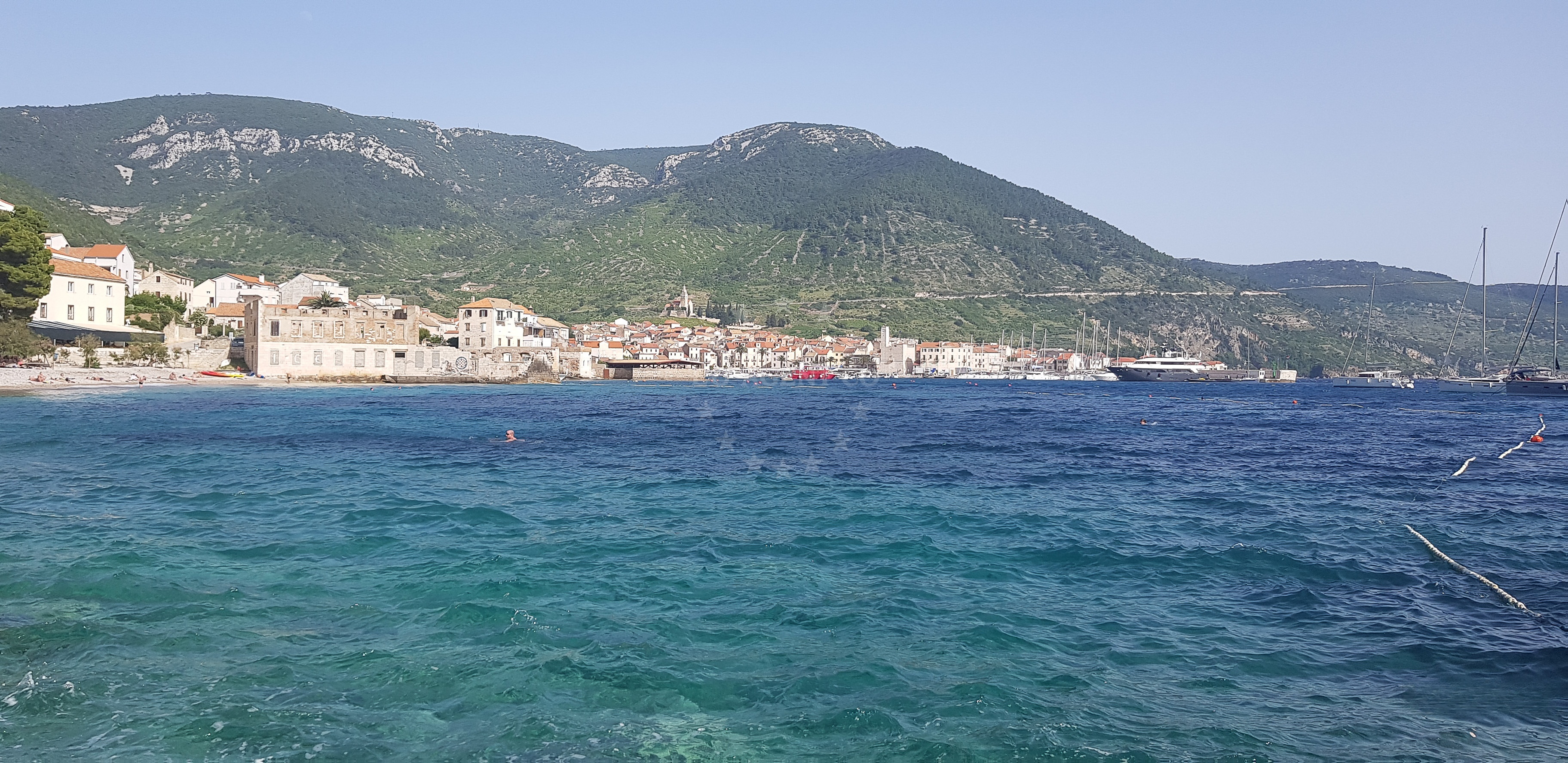 Buoy field markers near Komiza village, Vis, Croatia