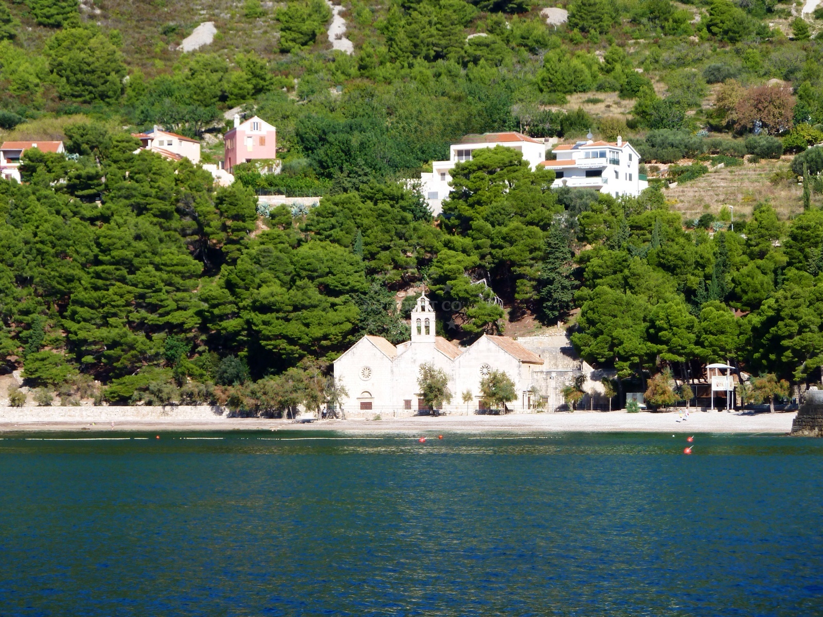 Buoy field location map in Komiza, Vis