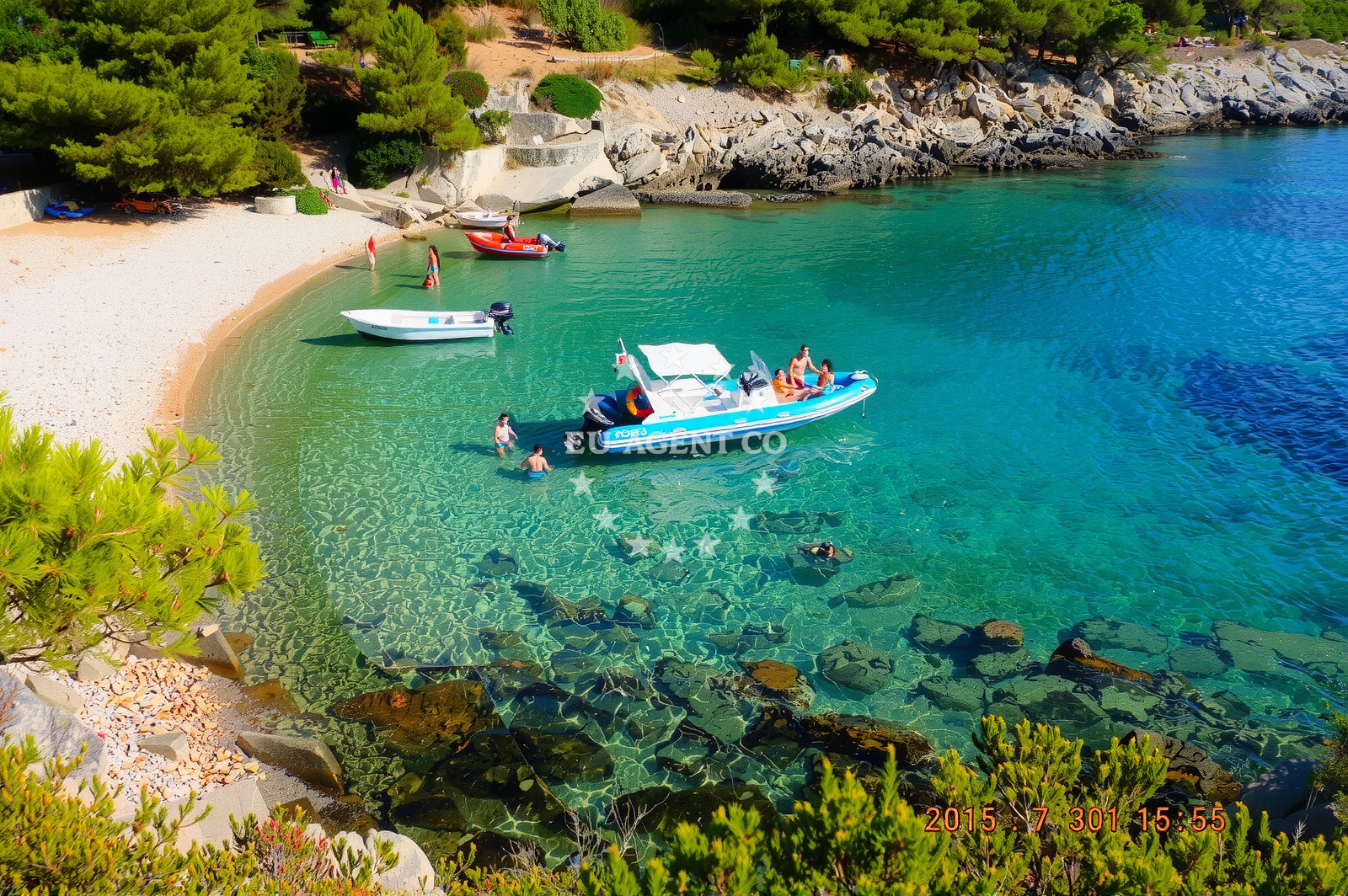 Approach and location view of Quay buoy field in Quay on the island Vis, Central Dalmatia, Croatia photo 3
