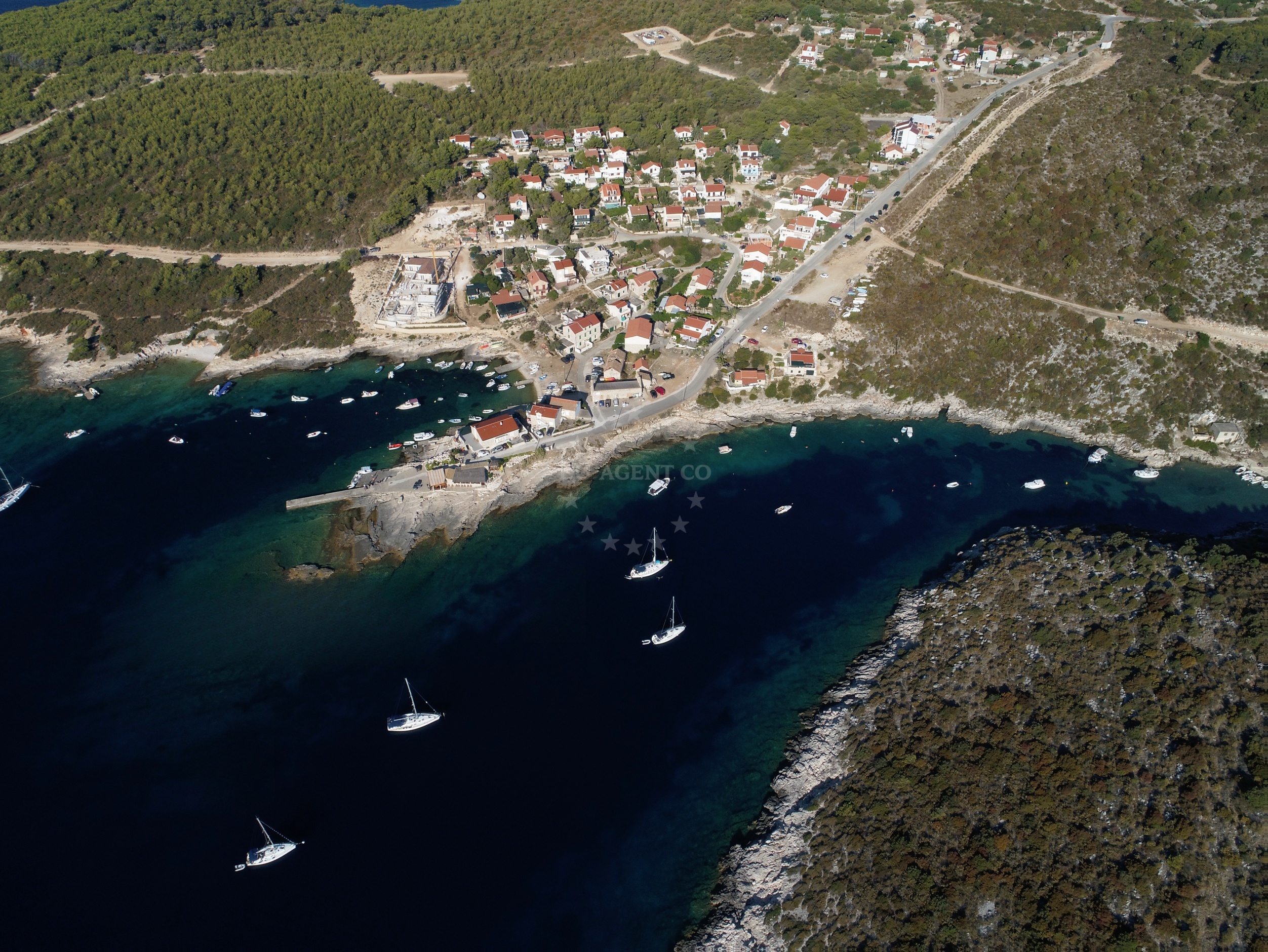 Konoba Dalmatino buoy field in Rukavac Bay, Vis, Croatia