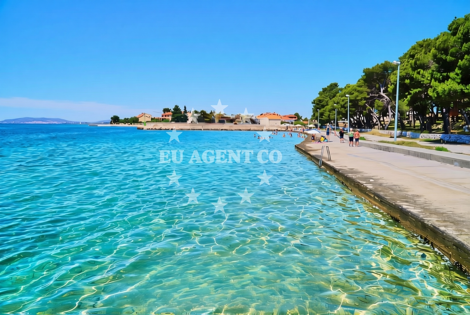 Buoy field in Zablace, Central Dalmatia, Croatia