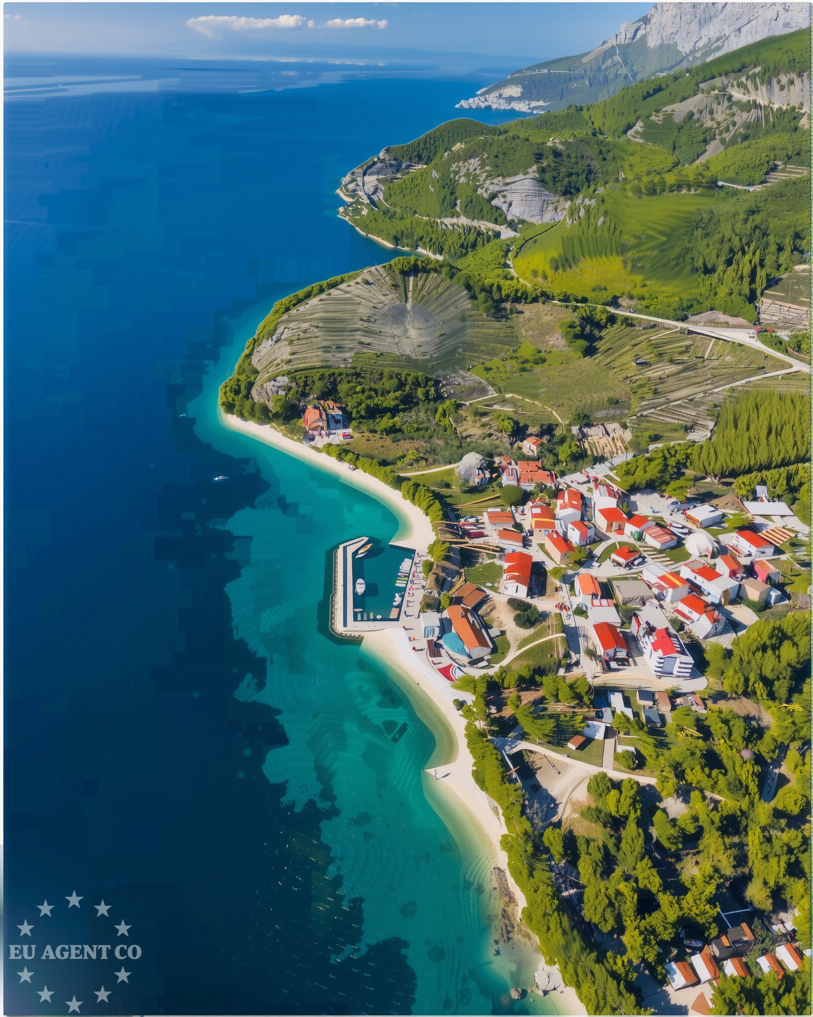 Jetty in Zivogosce Blato, Central Dalmatia, Croatia