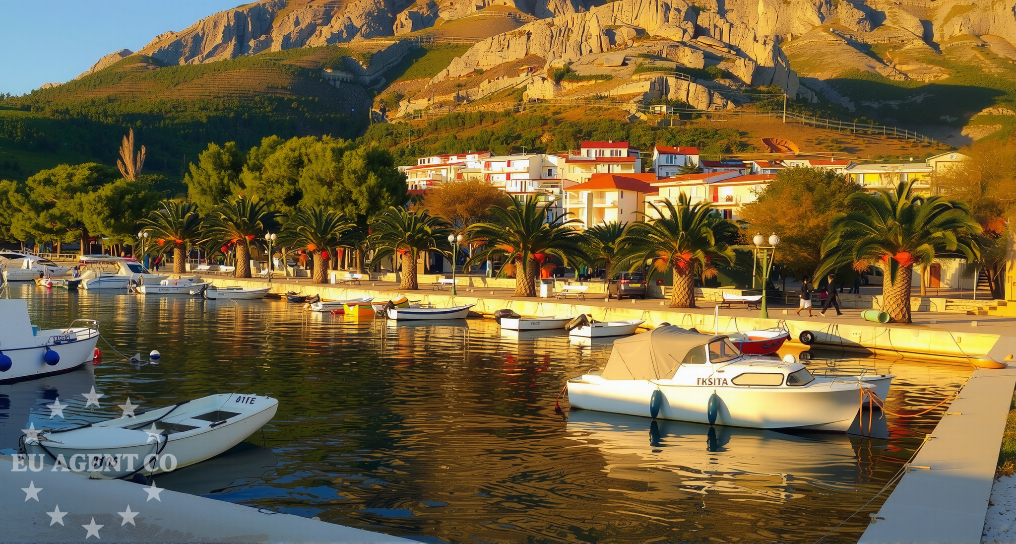 Stony bed and shallow waters near Zivogosce Blato Jetty