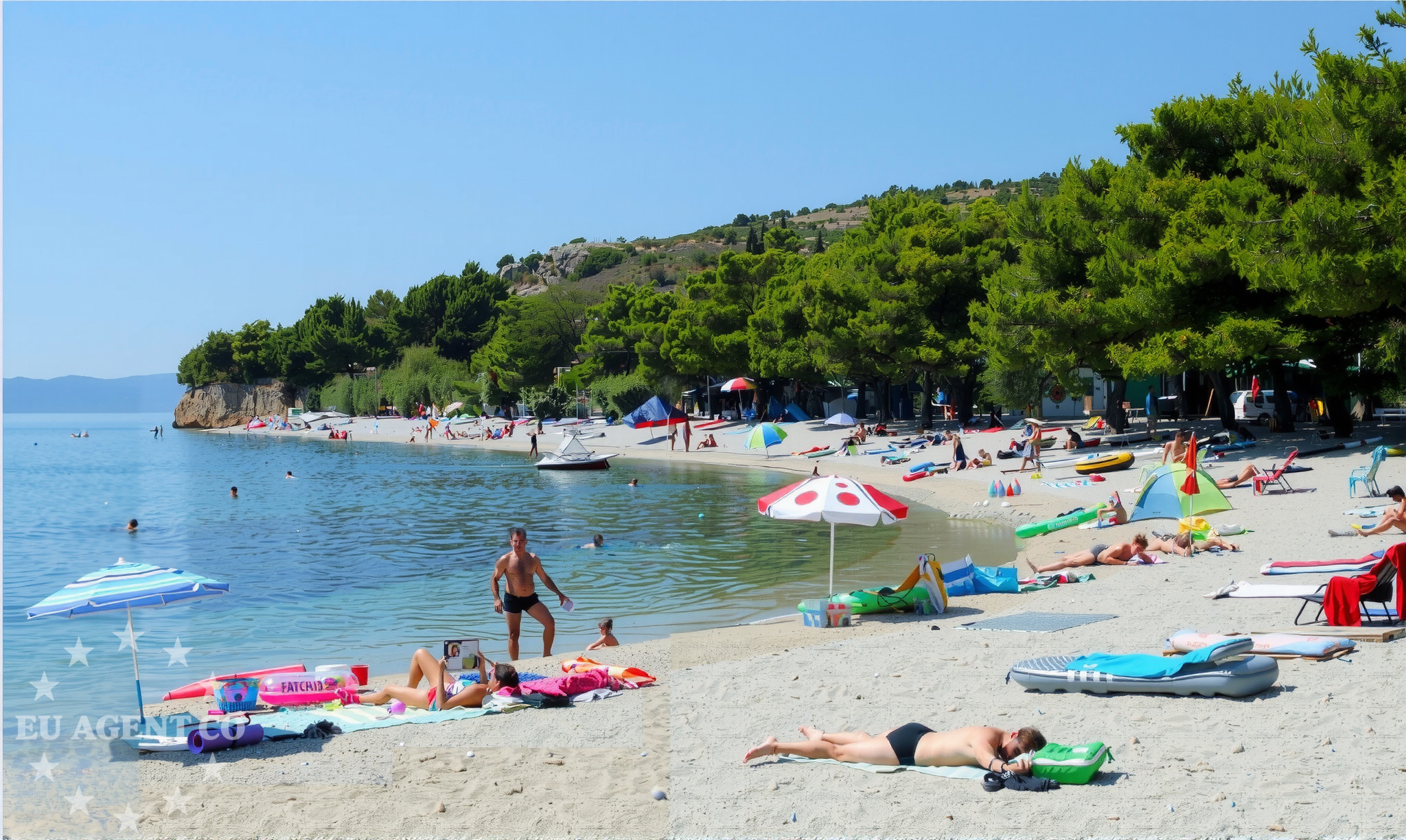 Approach and location view of Jetty buoy field in Jetty in Živogošće blato, Central Dalmatia, Croatia photo 3