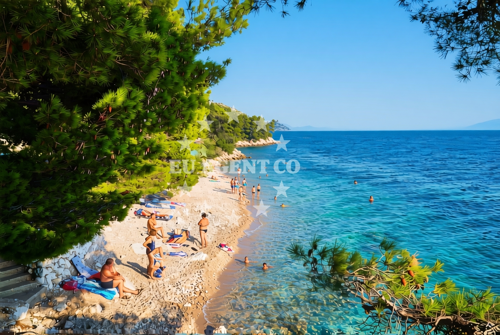Shallow waters near Zivogosce Blato Jetty