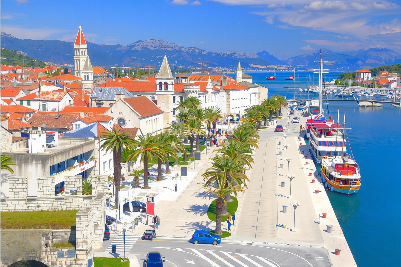 Overview of the quay location in Cesarica, showing proximity to coastal bays