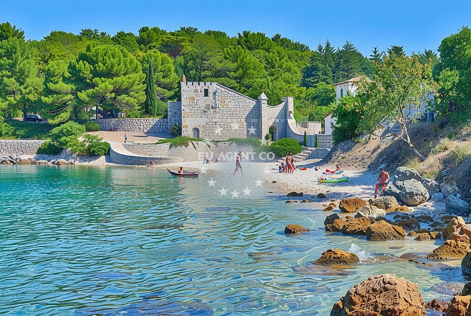 Approach and location view of Buoy field in Buoy field in Osor on the island Cres, Istria and Kvarner, Croatia photo 3