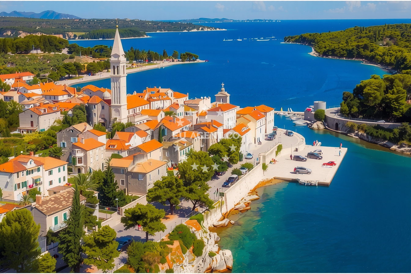 Additional view of Osor buoy field in Quay in Osor on the island Cres, Istria and Kvarner, Croatia photo 9