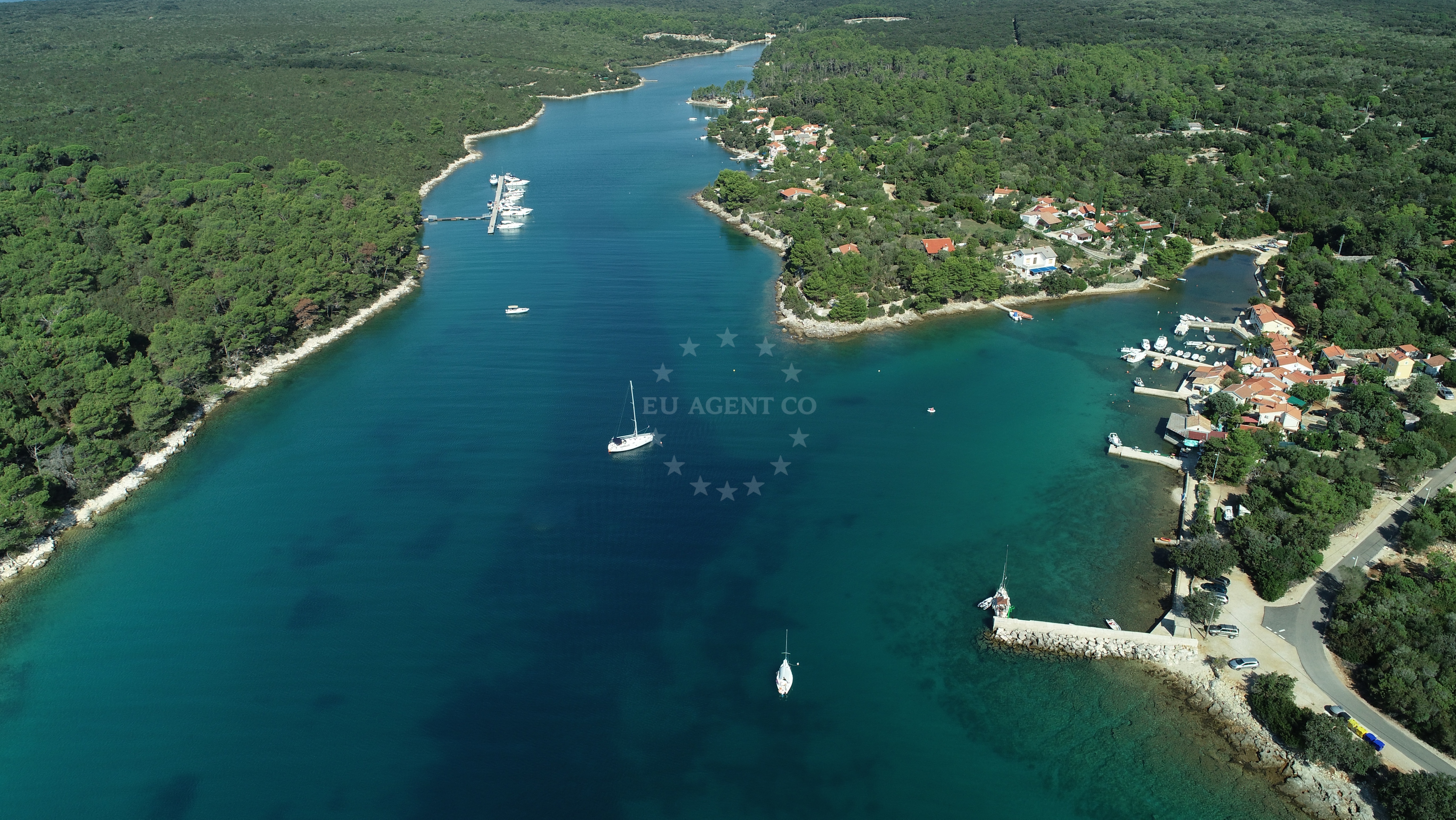Buoy field Jadriscica in Pogana, Cres, Croatia