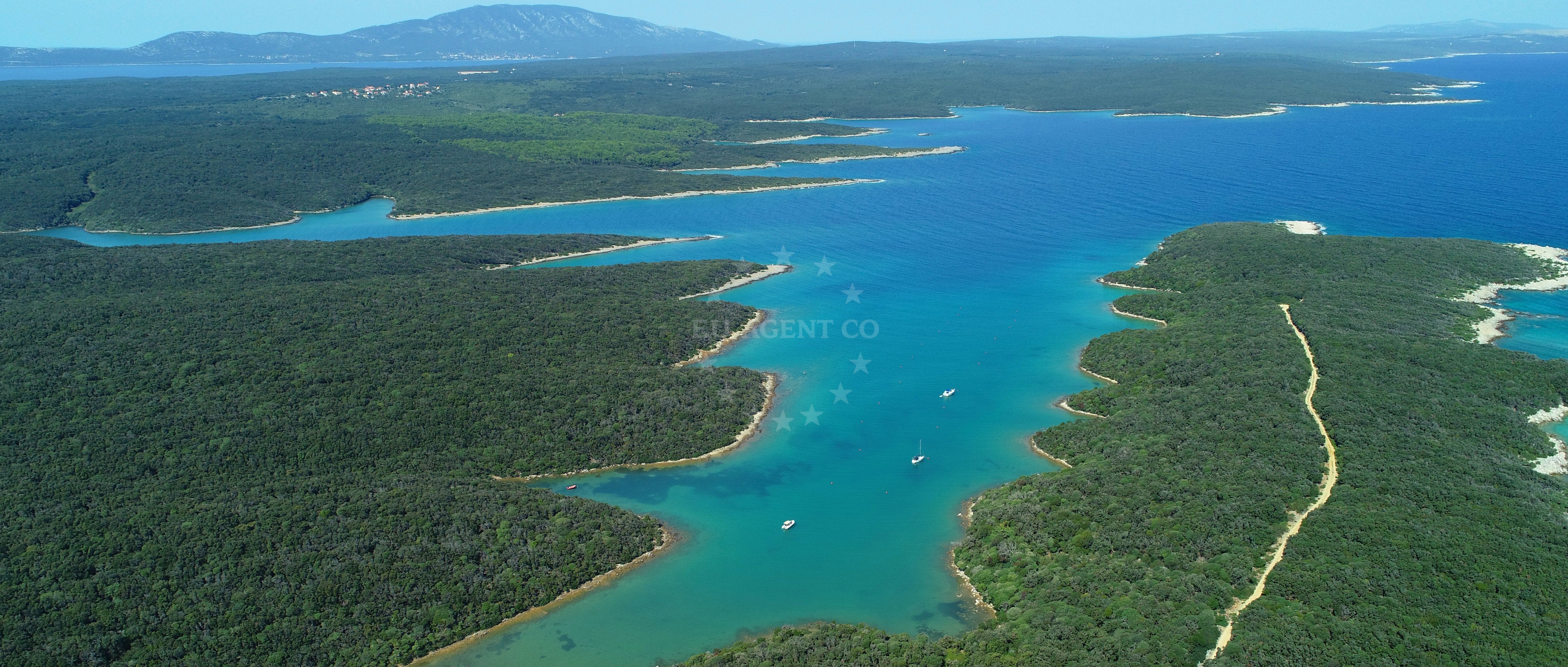 Buoy field in Kolorat Bay, Punta Kriza, Cres