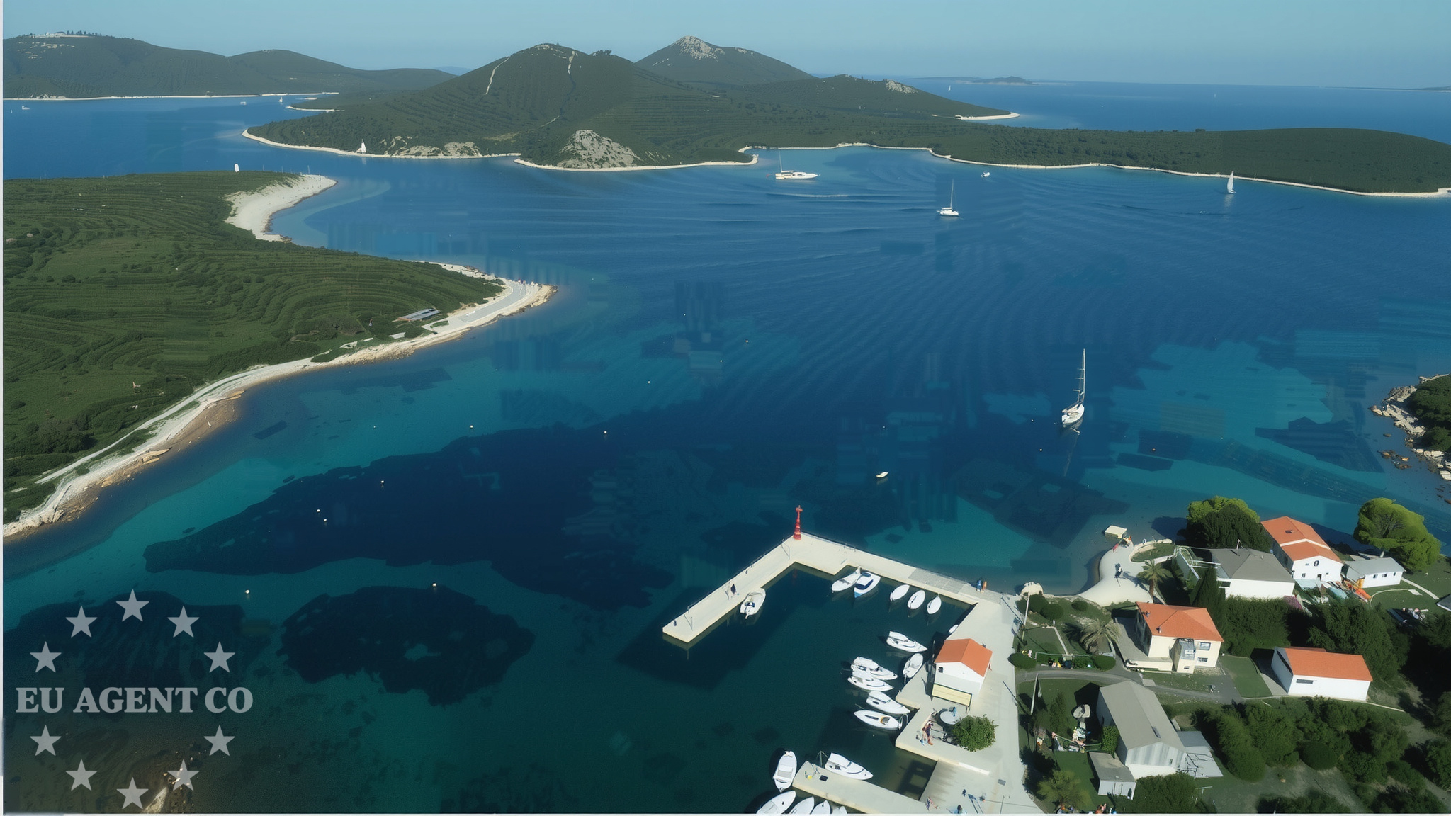 Nautical access point at Punta Kriza, offering views of the Adriatic Sea