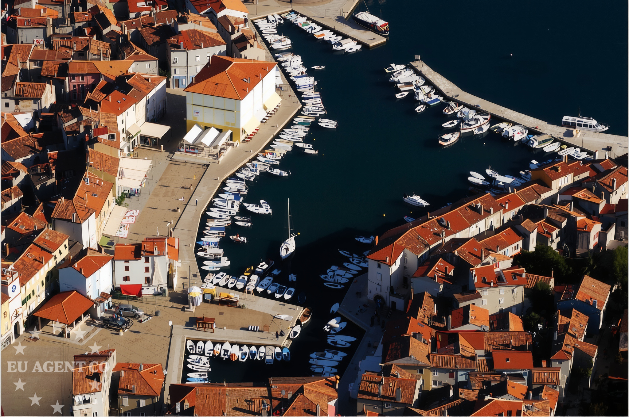 Approach and location view of Jetty buoy field in Jetty in Punta Križa on the island Cres, Istria and Kvarner, Croatia photo 3