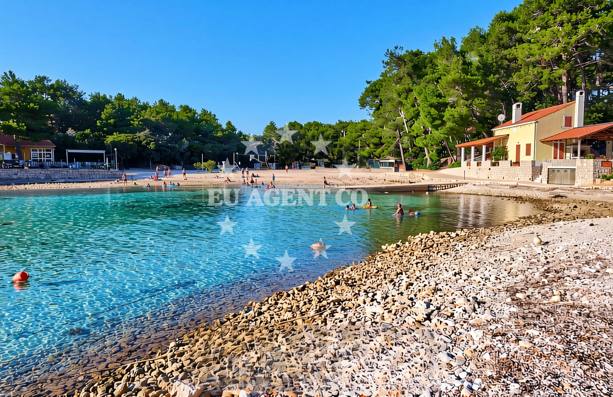 Punta Kriza Jetty in Cres, Croatia with mooring facilities