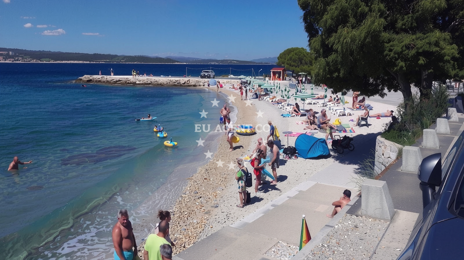 Beaches near Crikvenica Buoy Field