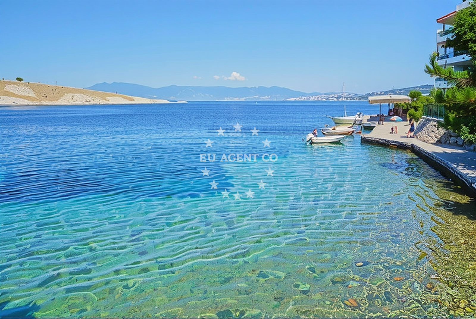 Šmrika Beach accessible from Crisnjeva Jetty, Croatia with clear waters