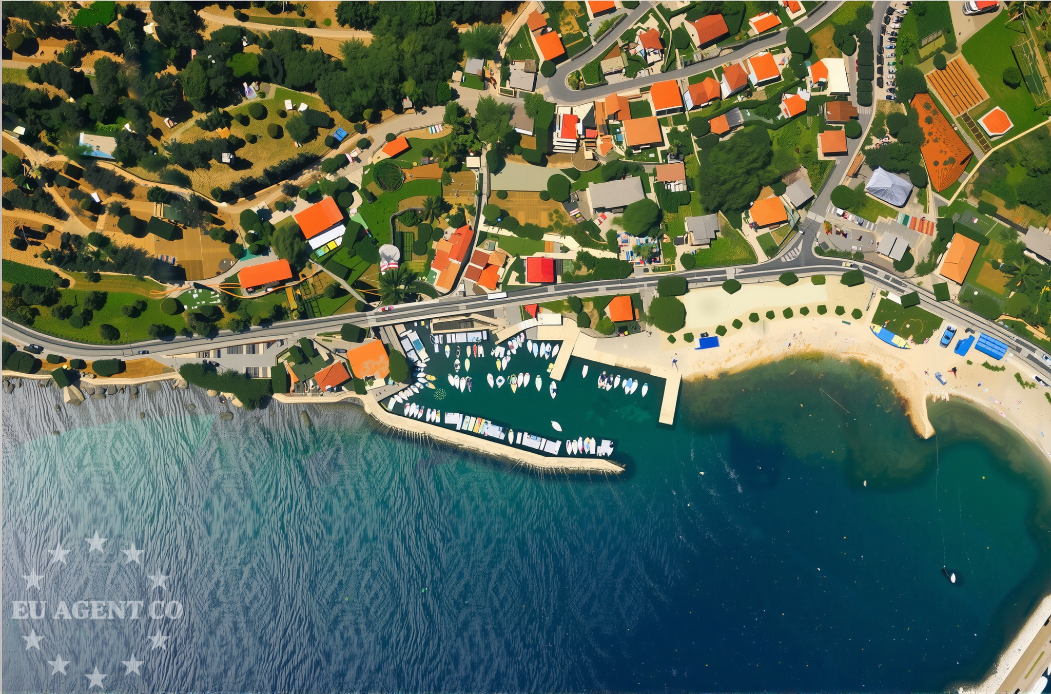 Navigational buoys near Ičići Harbour, Croatia