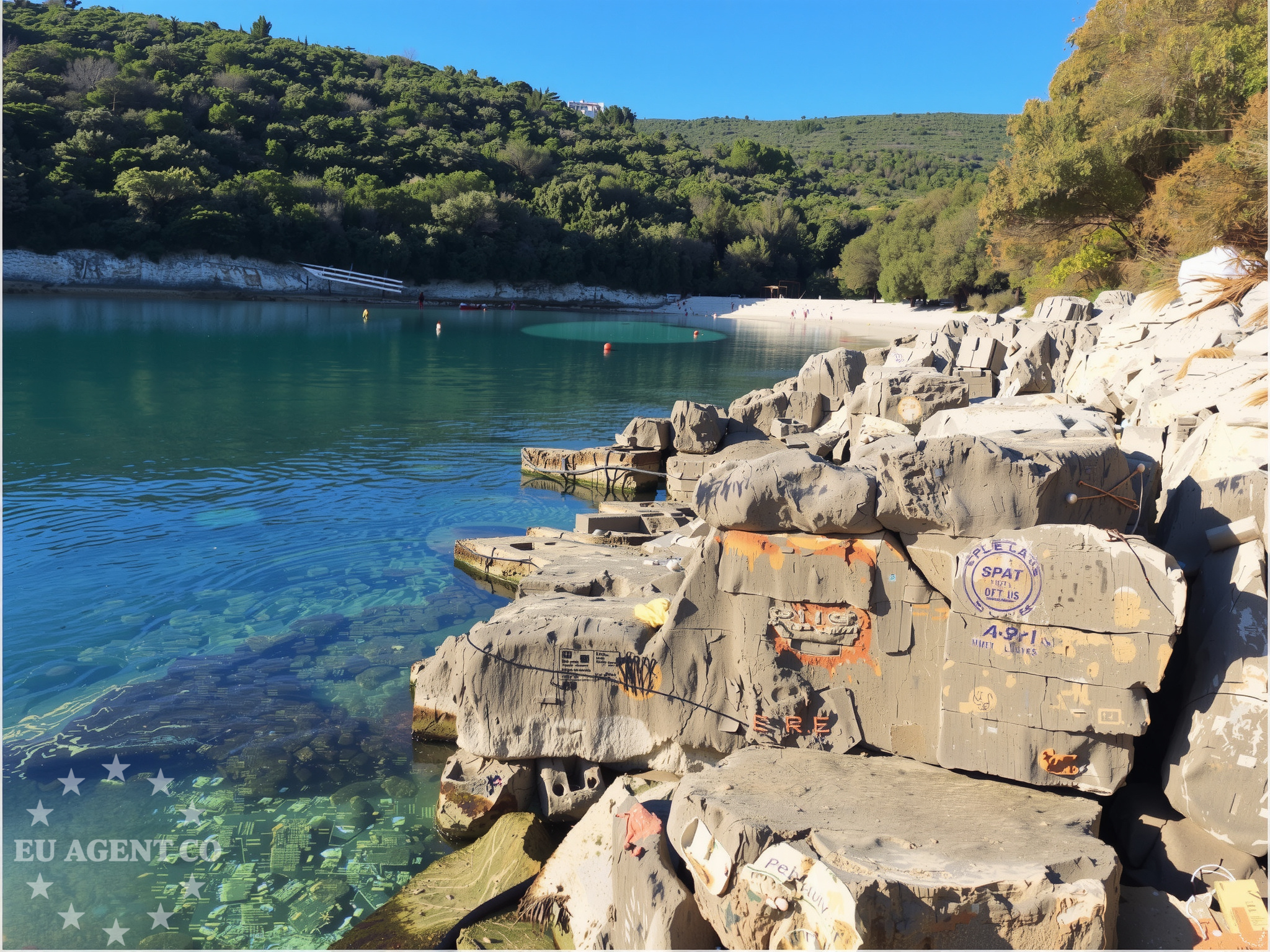 Strategic mooring point near Budava Harbour