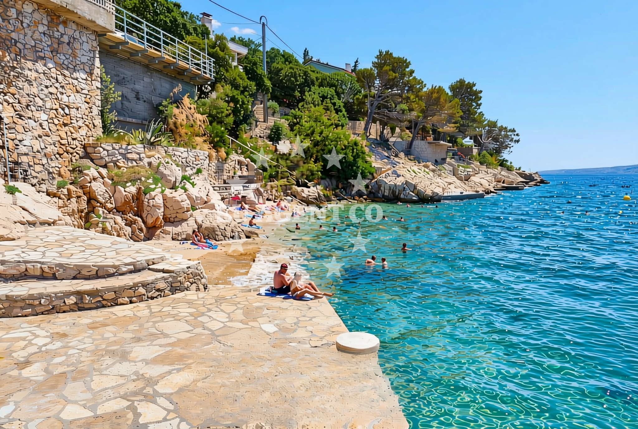 Quay Donja Klada, Croatia - nautical facilities and surrounding landscape