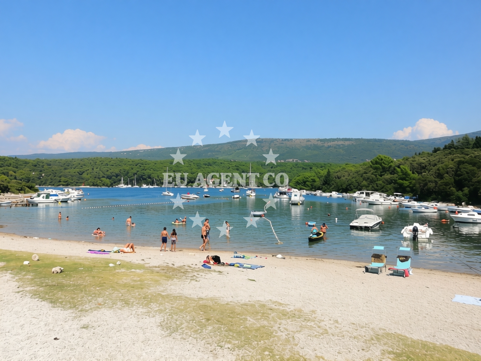 Jetty in Koromacno, Istria and Kvarner, Croatia