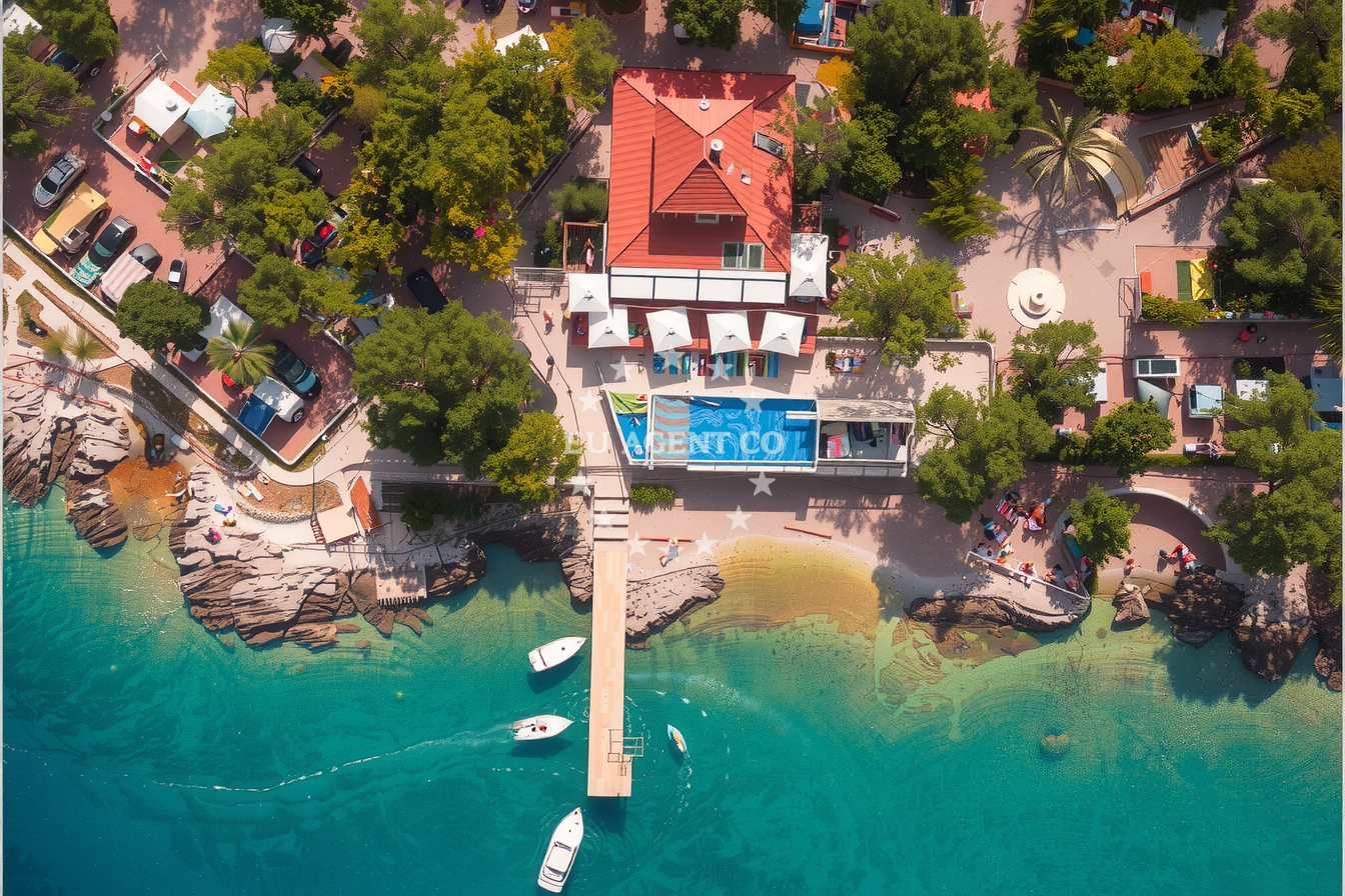 Additional view of Camp Glavotok buoy field in Jetty in Glavotok on the island Krk, Istria and Kvarner, Croatia photo 9