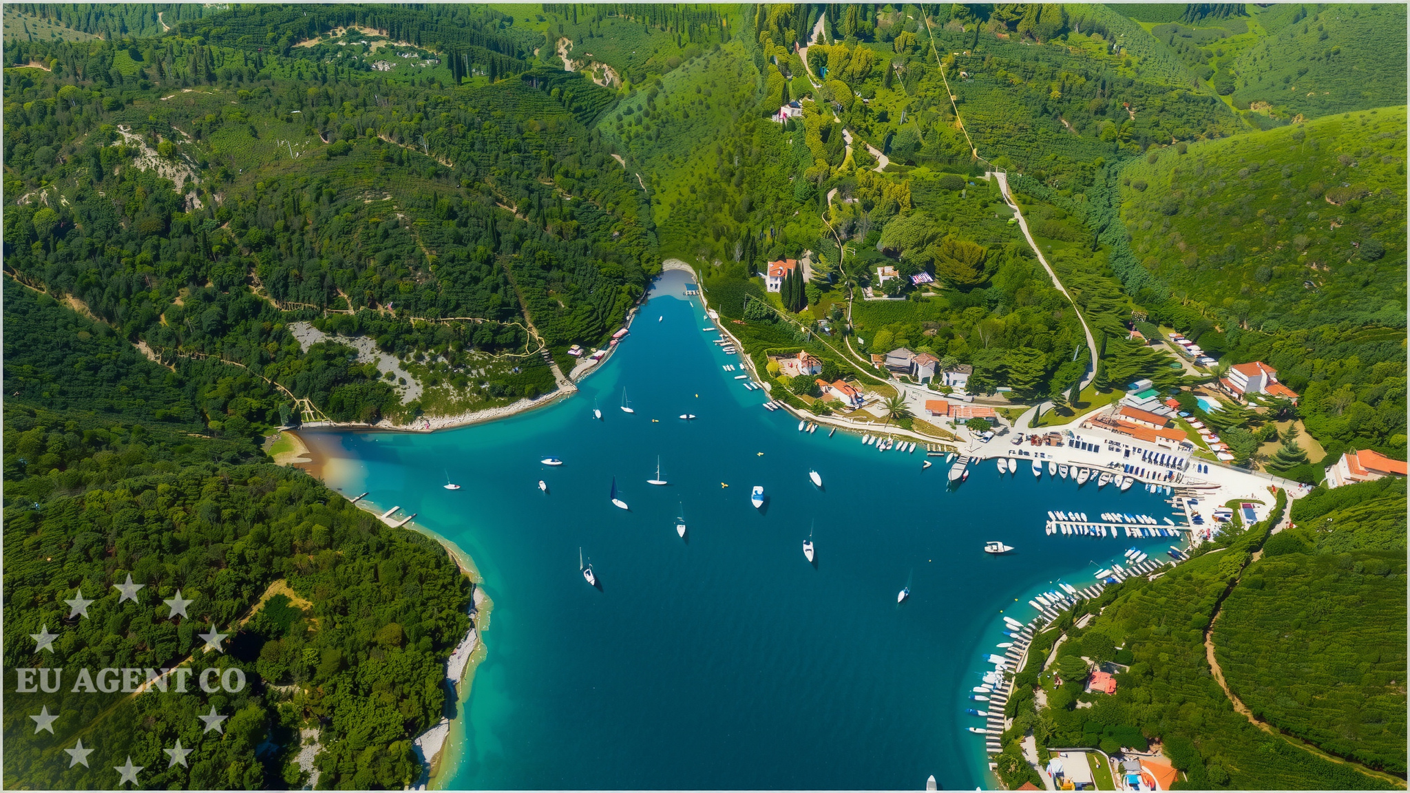 Approach and location view of Jetty buoy field in Jetty in Krnica, Istria and Kvarner, Croatia photo 3