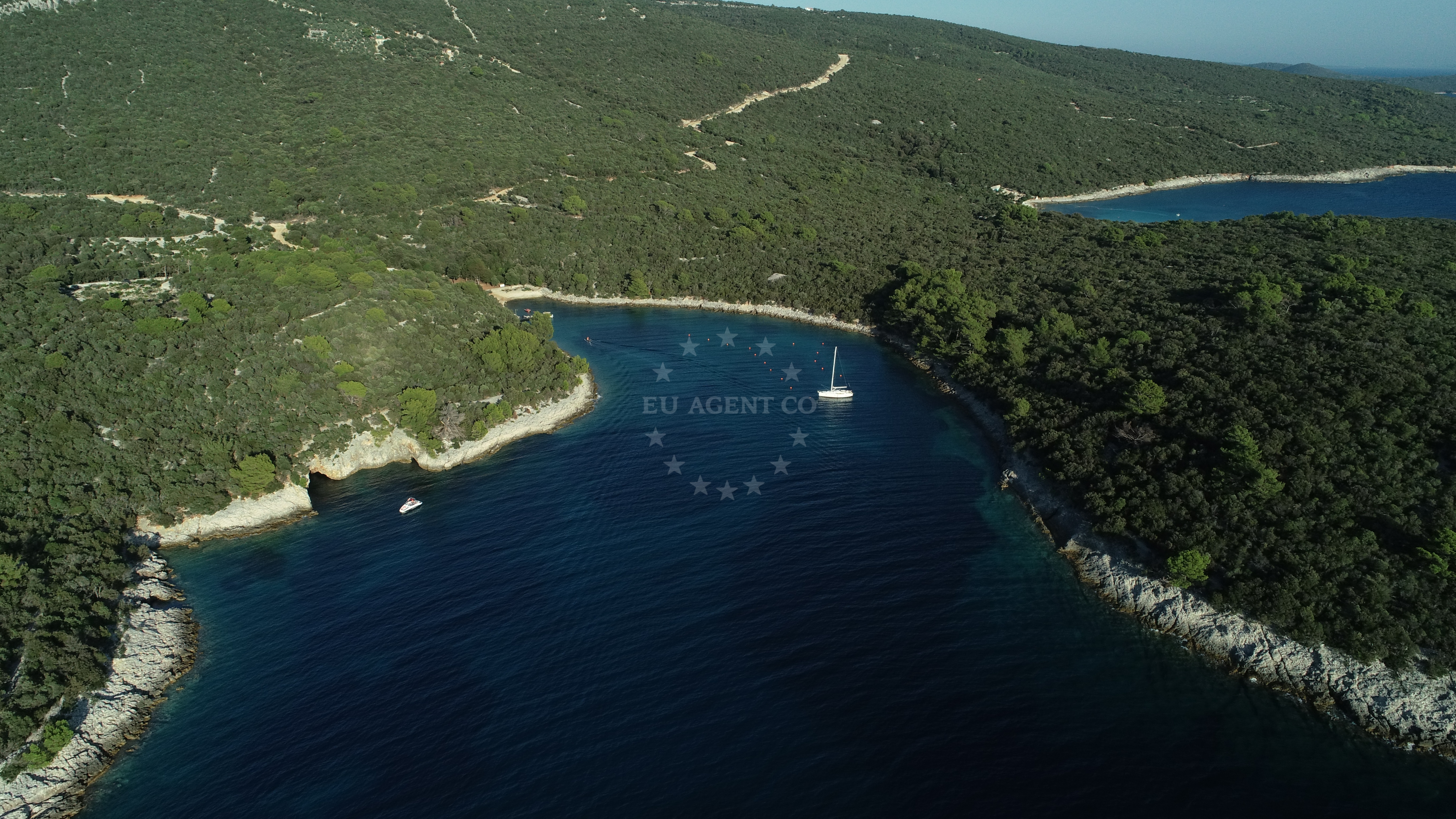 Pine-covered shores of Buoy Field Balvanida, Veli Losinj