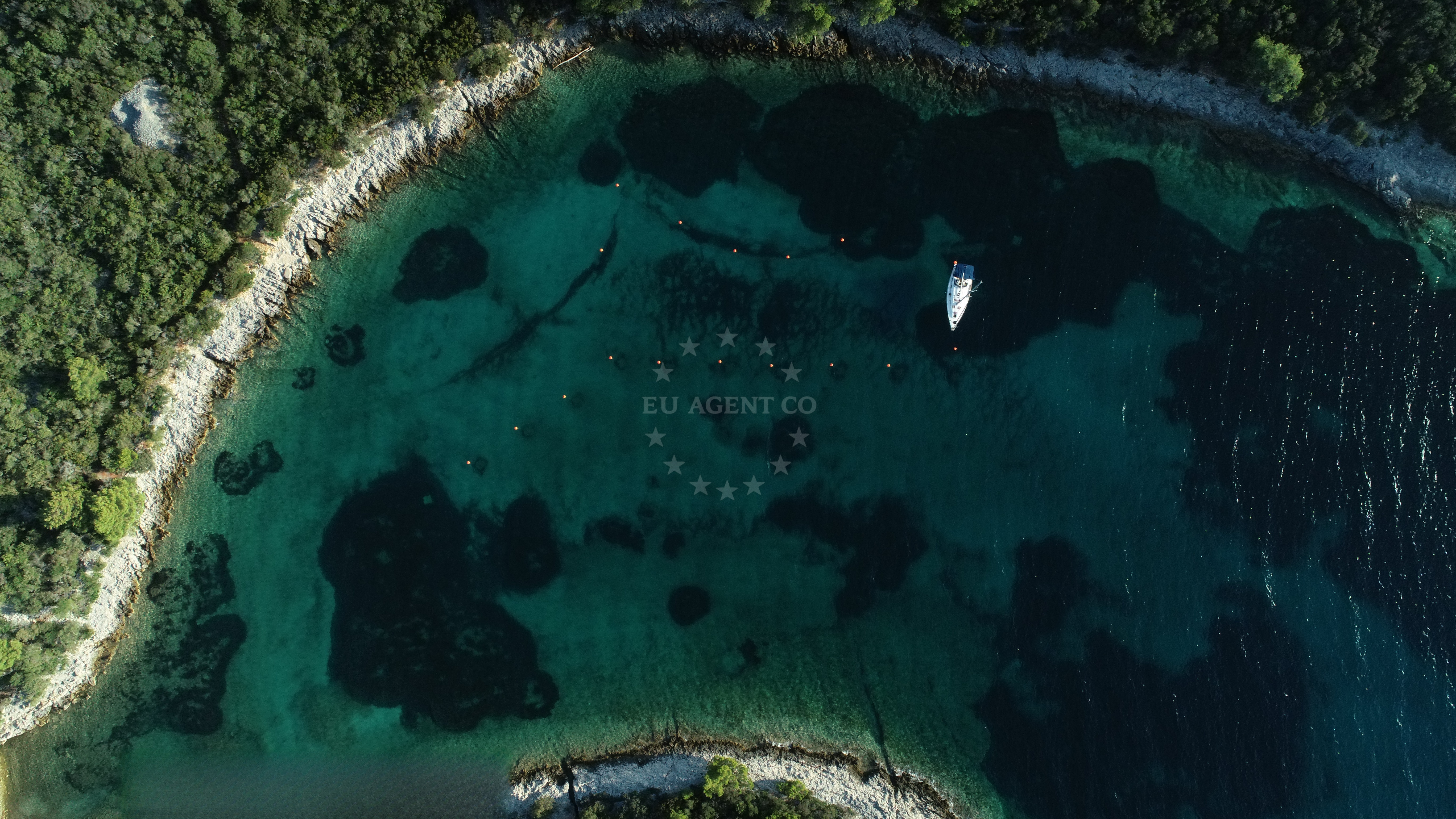 Deep blue waters of Buoy Field Balvanida, Veli Losinj