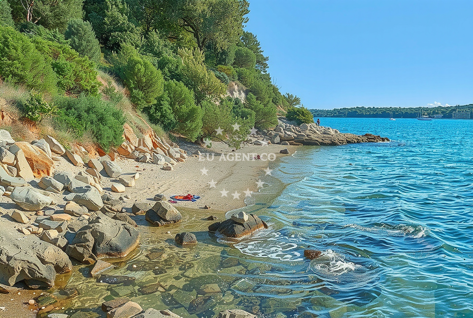 Approach and location view of Jetty buoy field in Jetty in Pula, Istria and Kvarner, Croatia photo 3