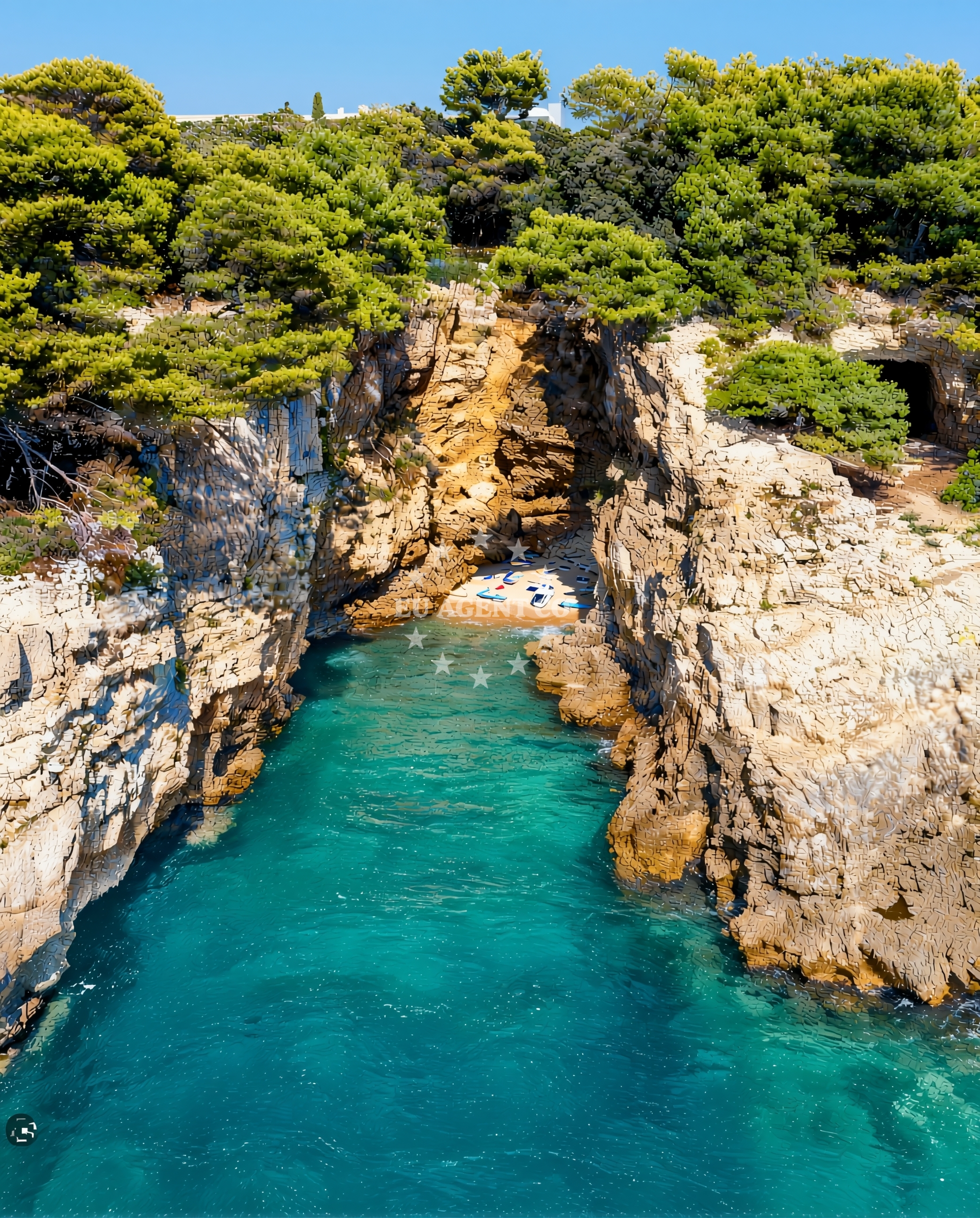 Jetty in Pula, Croatia with Adriatic Sea view