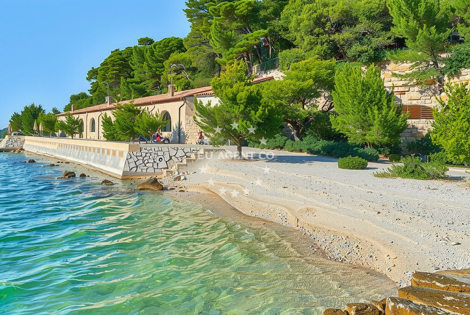 Podstine Bay, a sheltered cove near Pula's jetty