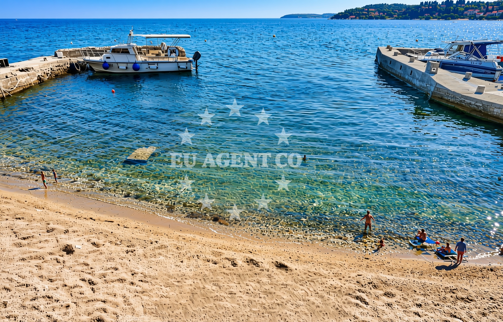 Private buoy near Leut restaurant in Barbat, Rab