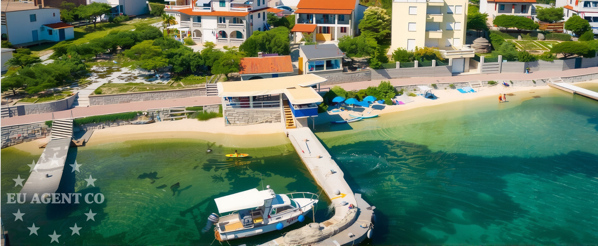 Grci Buoys Bay near Barbat Jetty, Rab, Croatia
