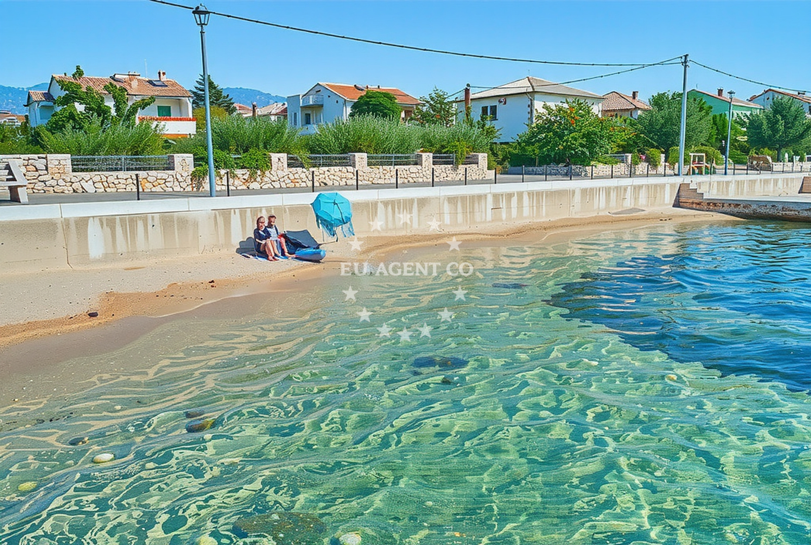 Facilities and surroundings at Kaštel buoy field in Jetty in Barbat on the island Rab, Istria and Kvarner, Croatia photo 2