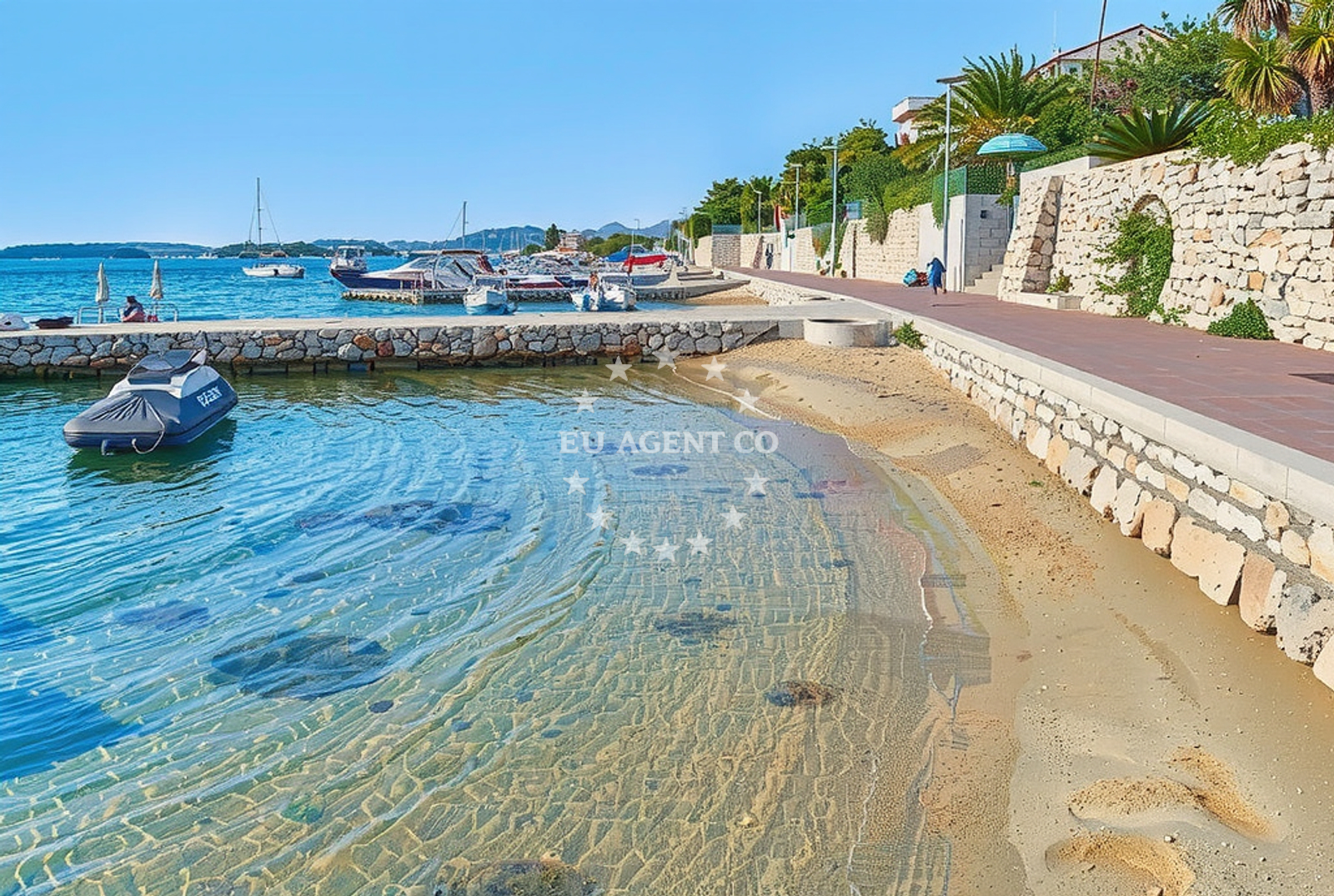 Additional view of Sveti Stjepan buoy field in Jetty in Barbat on the island Rab, Istria and Kvarner, Croatia photo 5