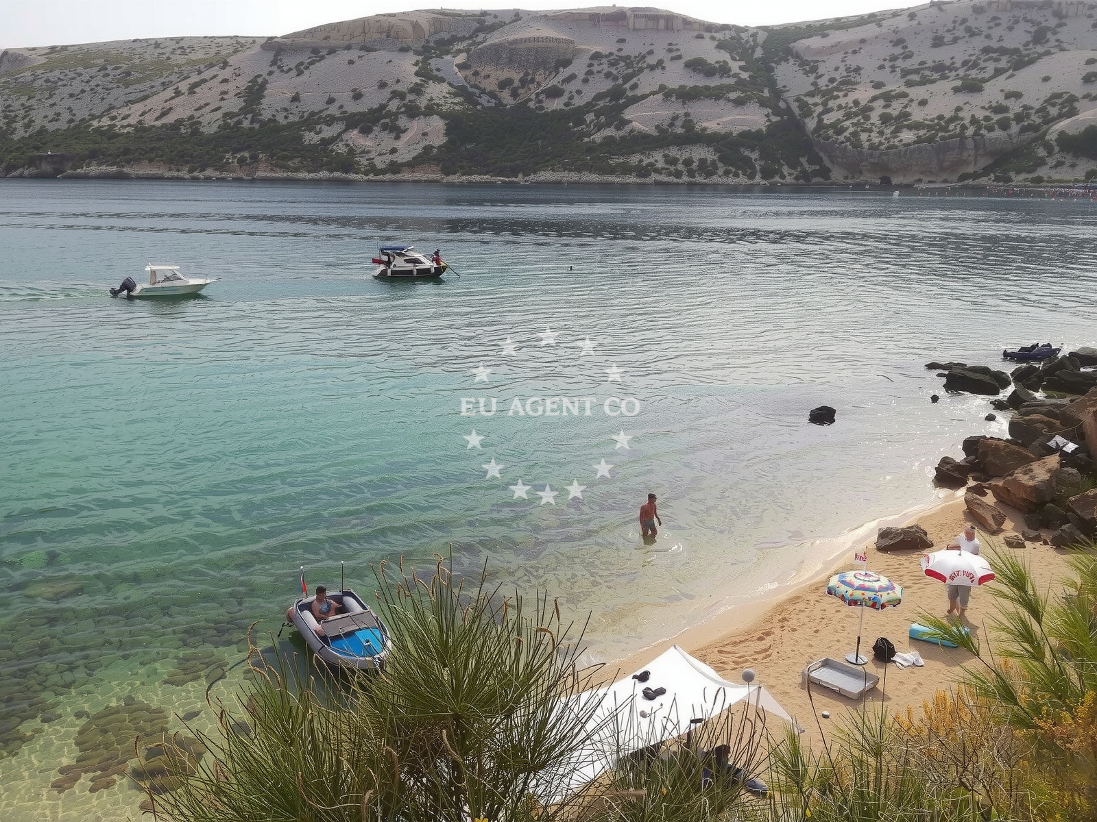 Approach and location view of Jetty buoy field in Jetty on the island Rab, Istria and Kvarner, Croatia photo 3