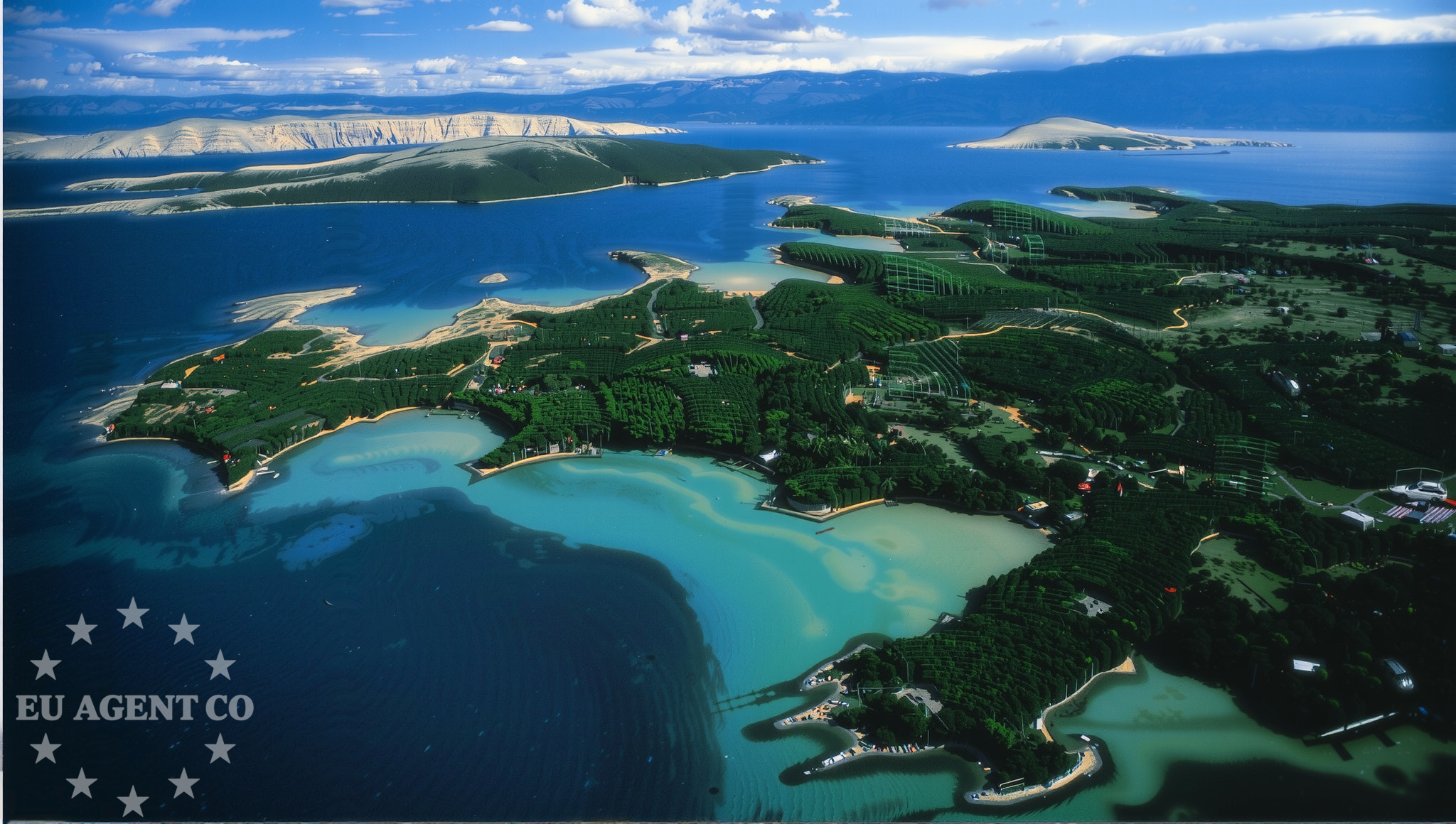 Lopar Jetty on the island of Rab, Croatia